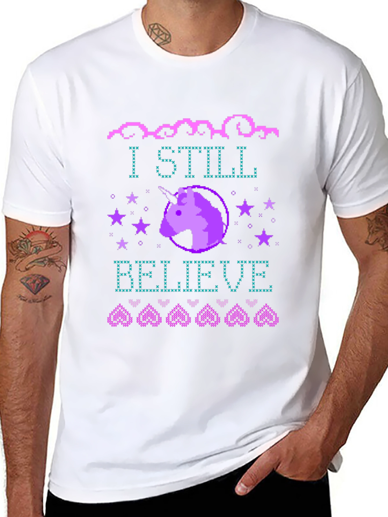 Unicorn I Still Believe Graphic T-Shirt