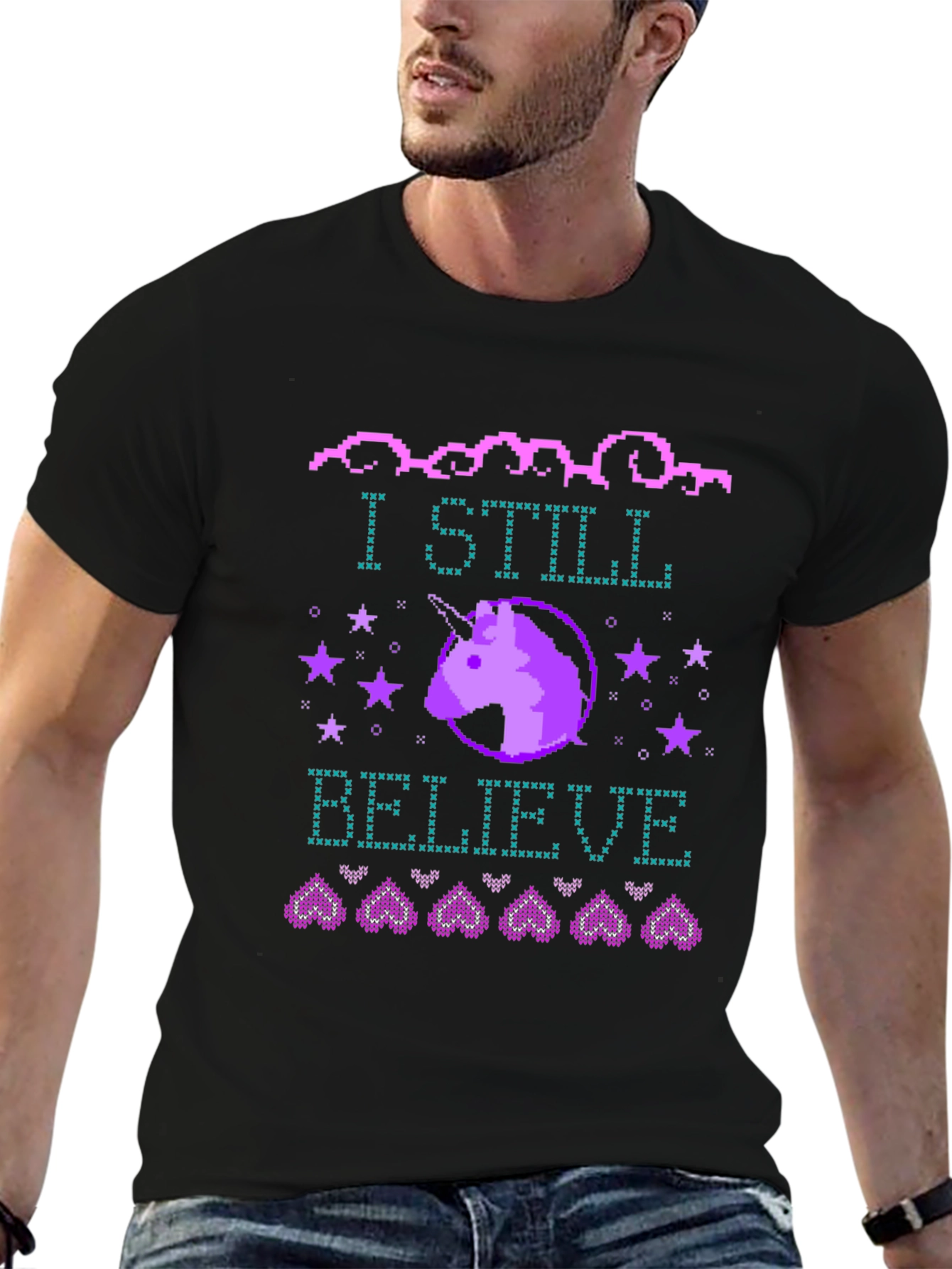 Unicorn I Still Believe Graphic T-Shirt
