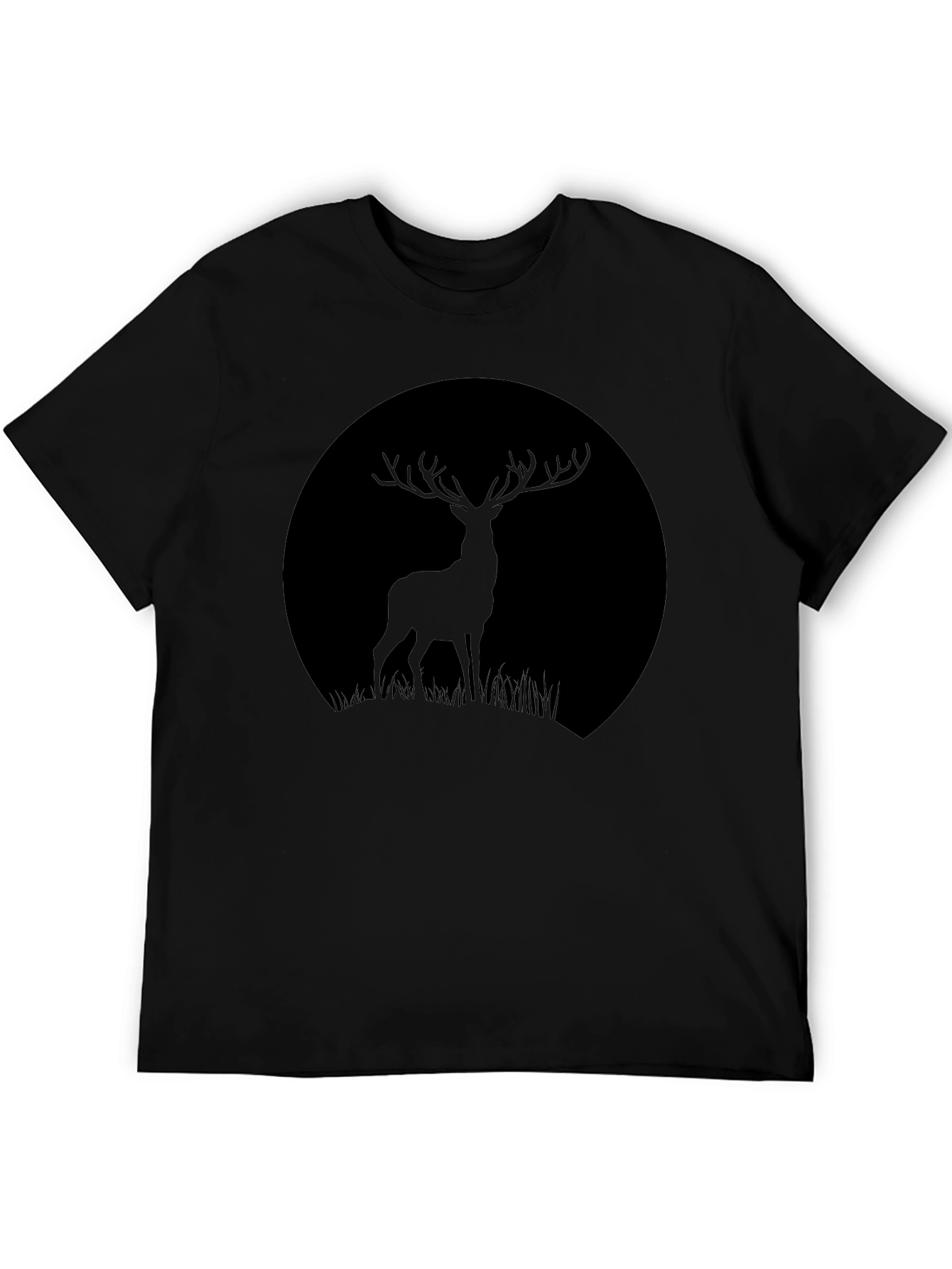Deer Silhouette T-Shirt - Black Graphic Tee