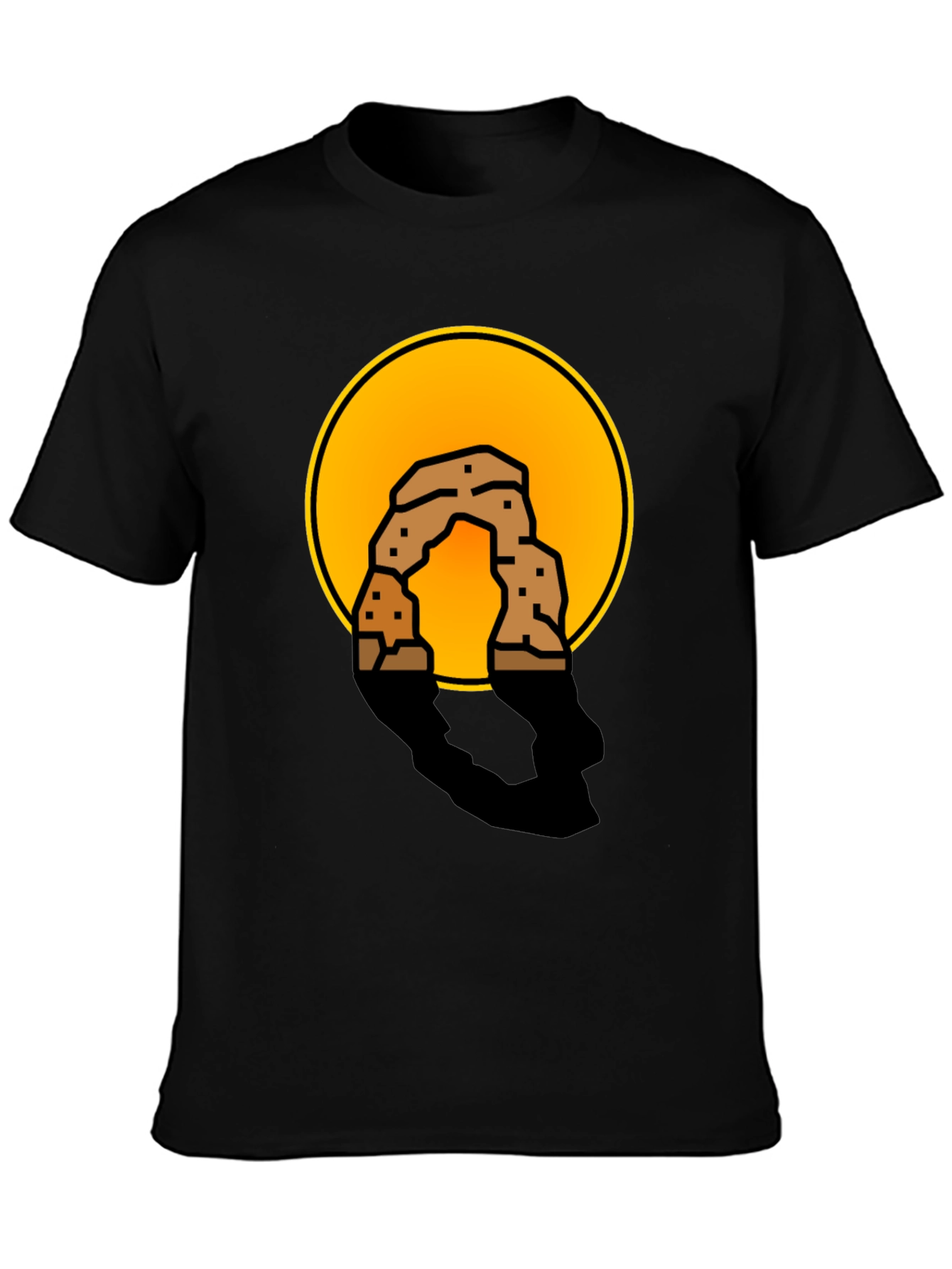 Arches National Park Graphic Tee - Stylish Black T-Shirt