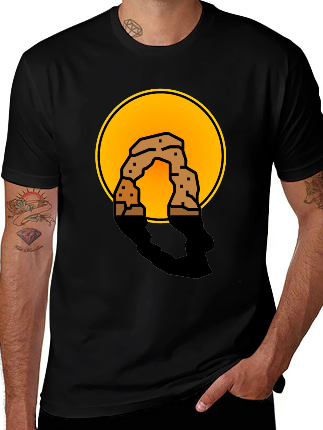 Arches National Park Graphic Tee - Stylish Black T-Shirt