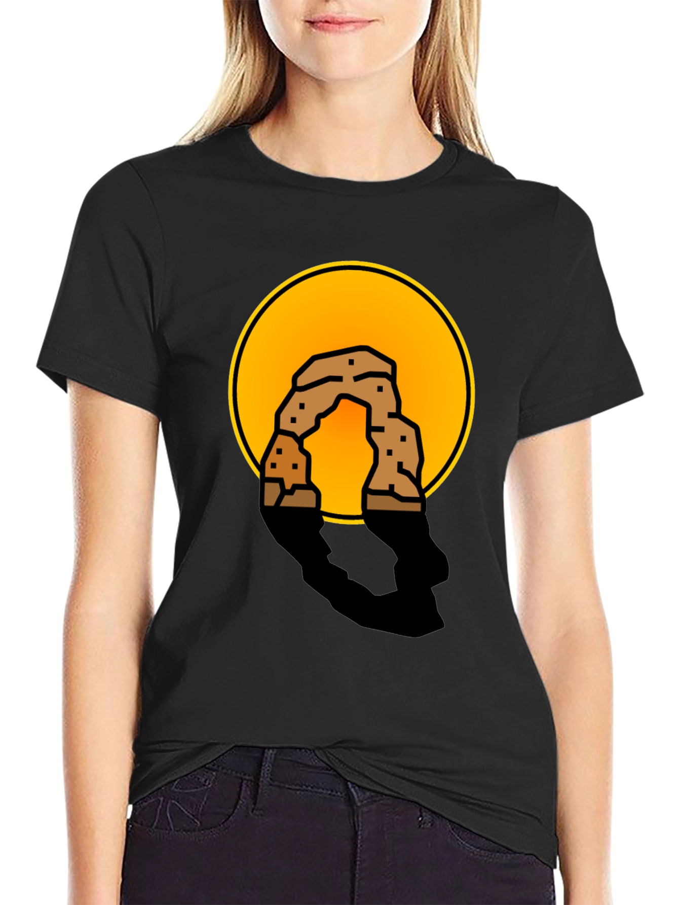 Arches National Park Graphic Tee - Stylish Black T-Shirt