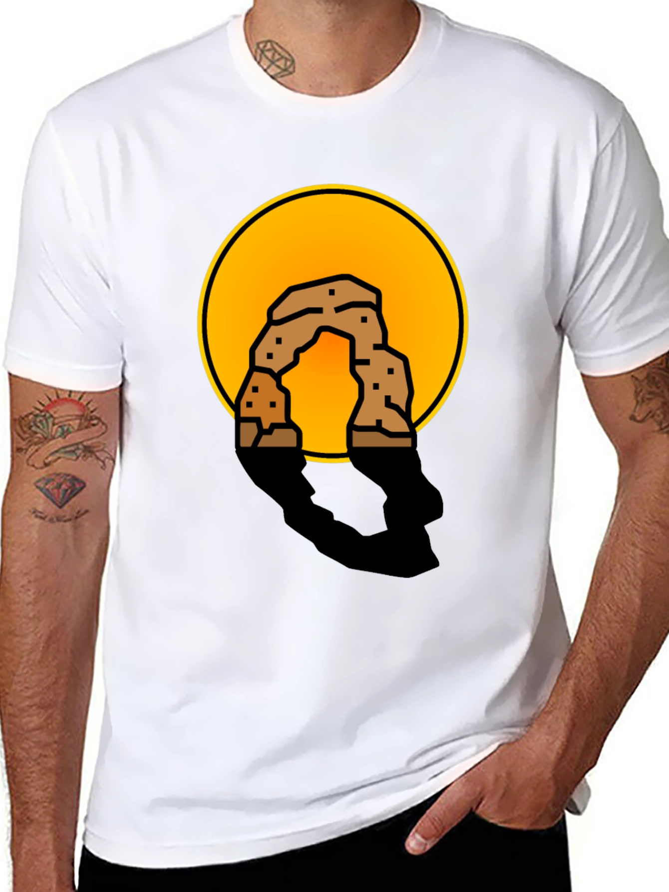 Arches National Park Graphic Tee - Stylish Black T-Shirt
