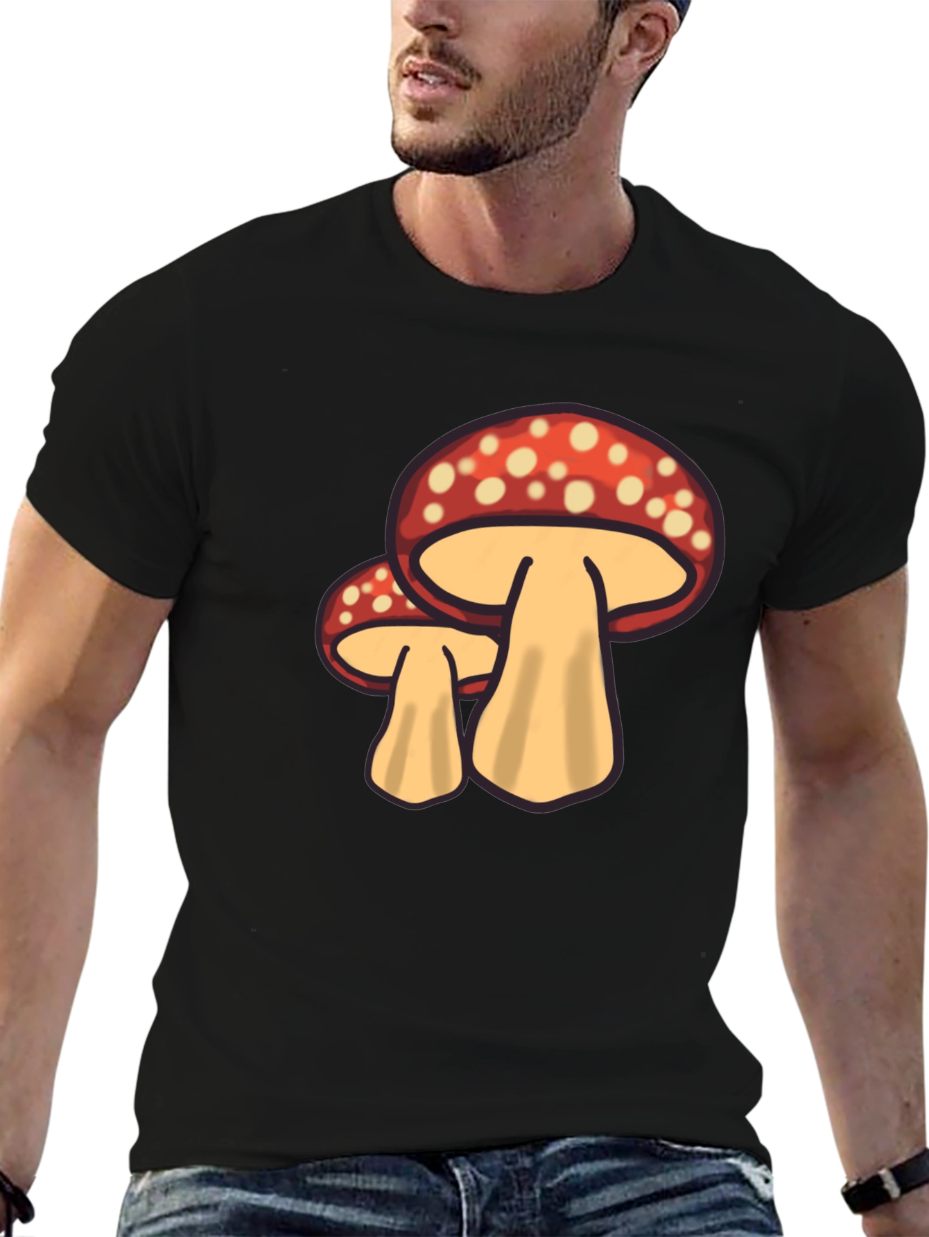 Mushroom Graphic T-Shirt - Funky Nature Tee