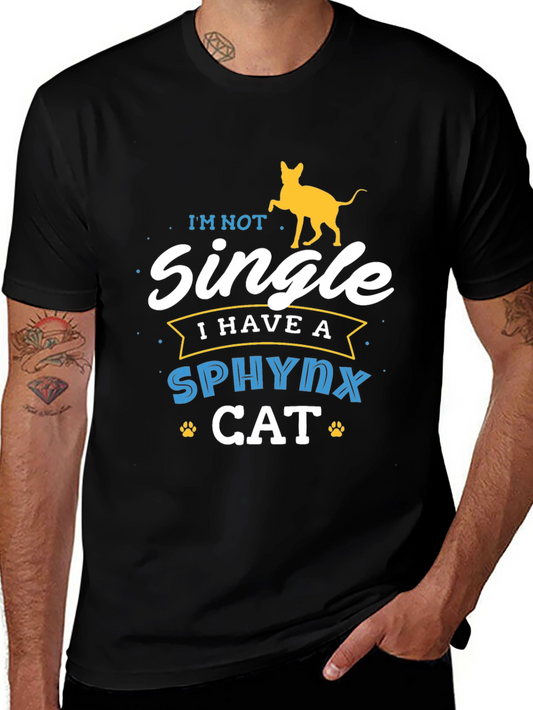 Sphynx Cat Lover T-Shirt - Im Not Single Funny Tee