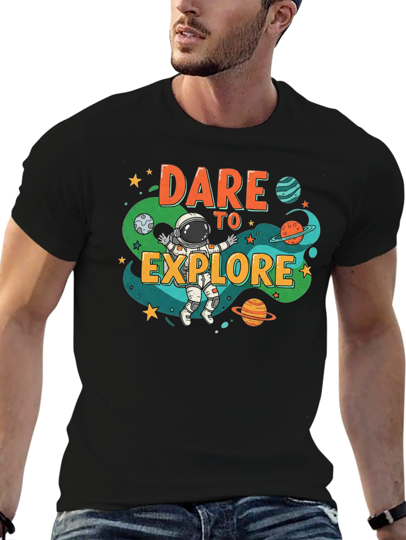 Dare to Explore Space Graphic T-Shirt