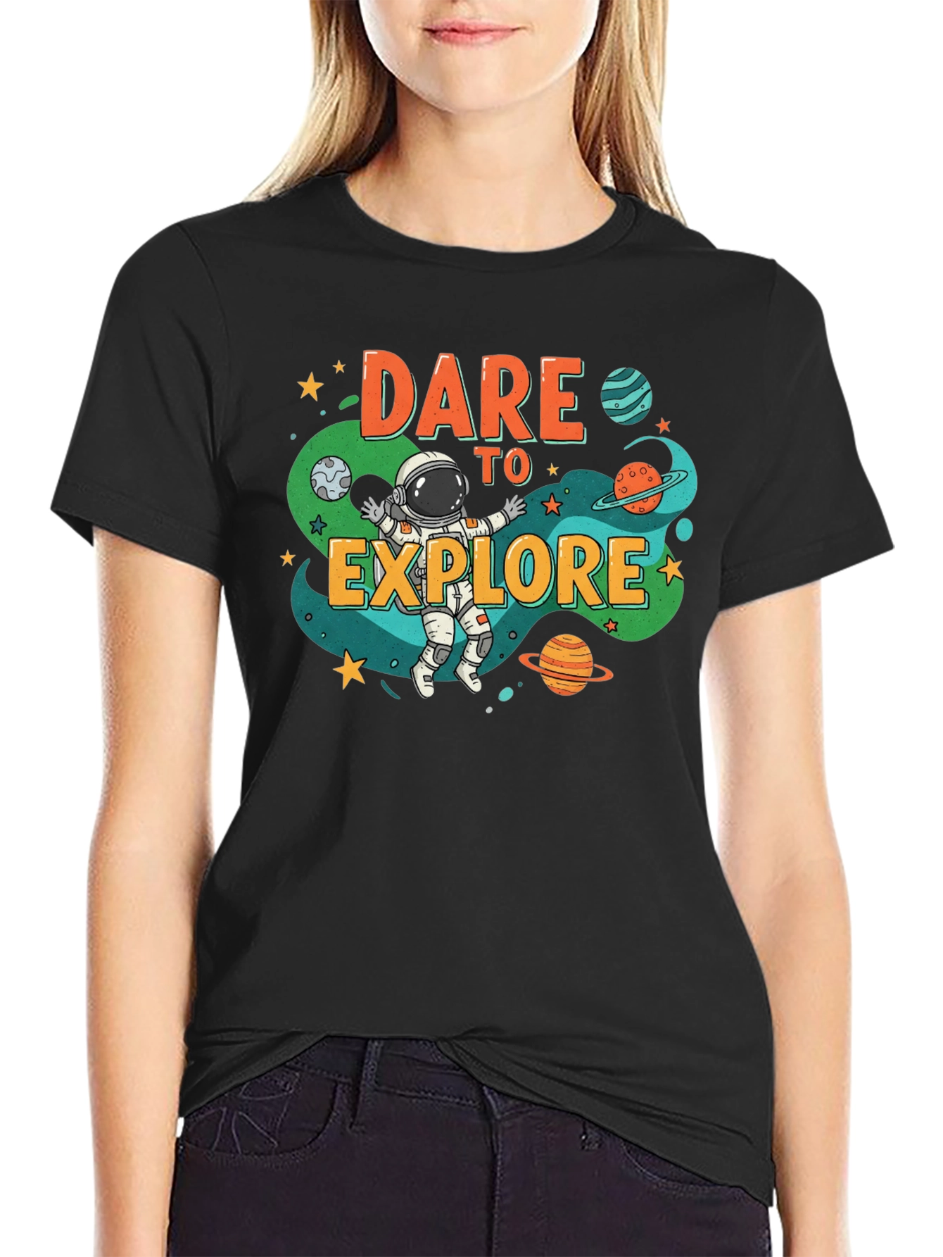 Dare to Explore Space Graphic T-Shirt