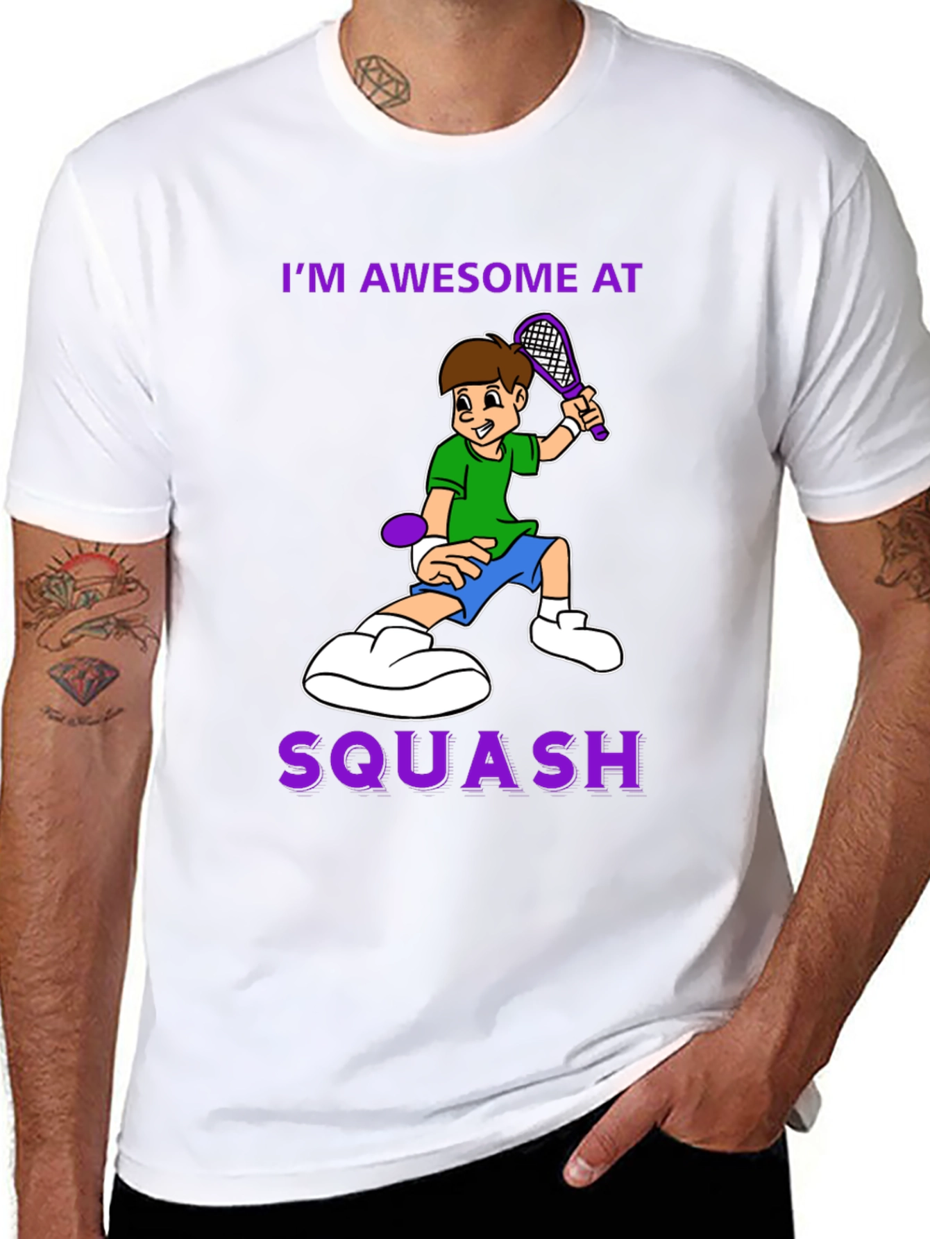 Awesome at Squash Graphic Tee