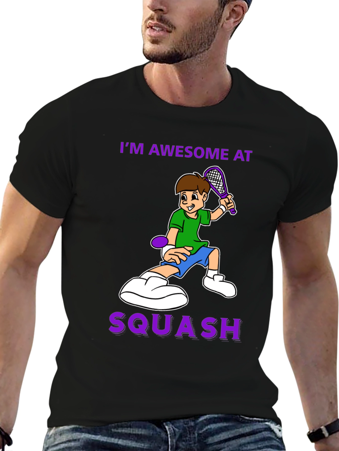 Awesome at Squash Graphic Tee