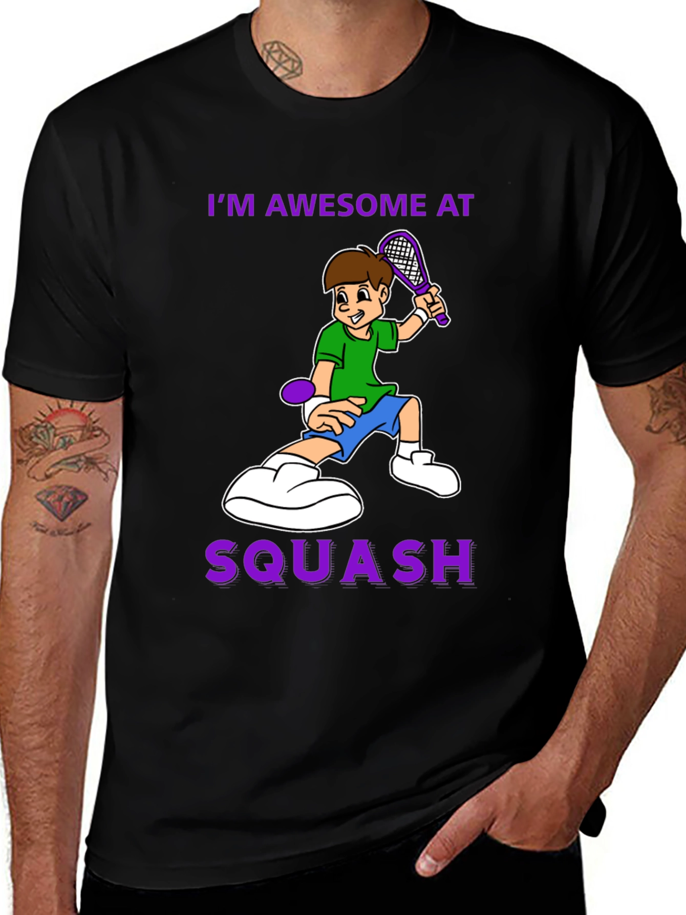 Awesome at Squash Graphic Tee
