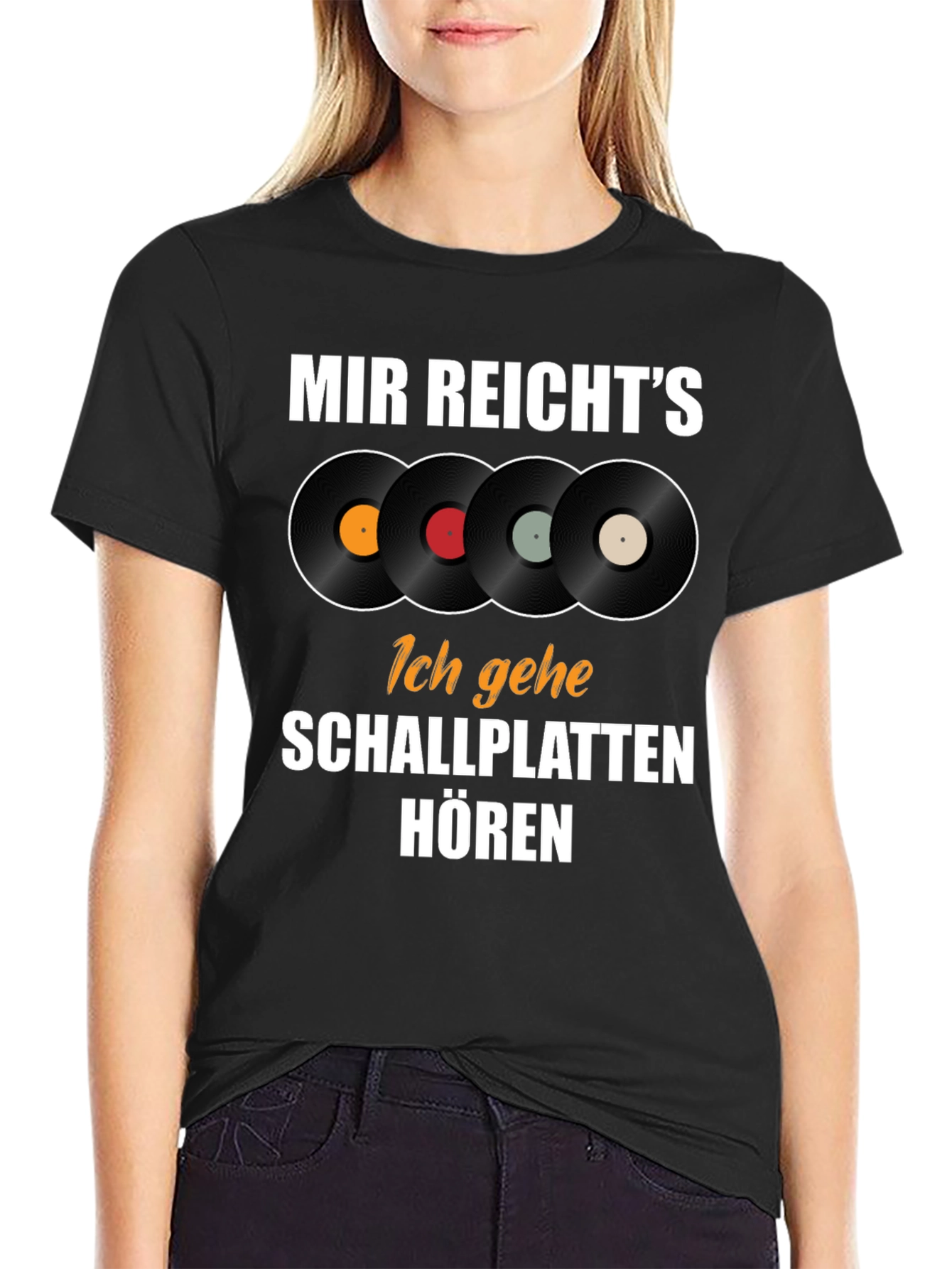 Mir Reichts Schallplatten Horen Black T-Shirt