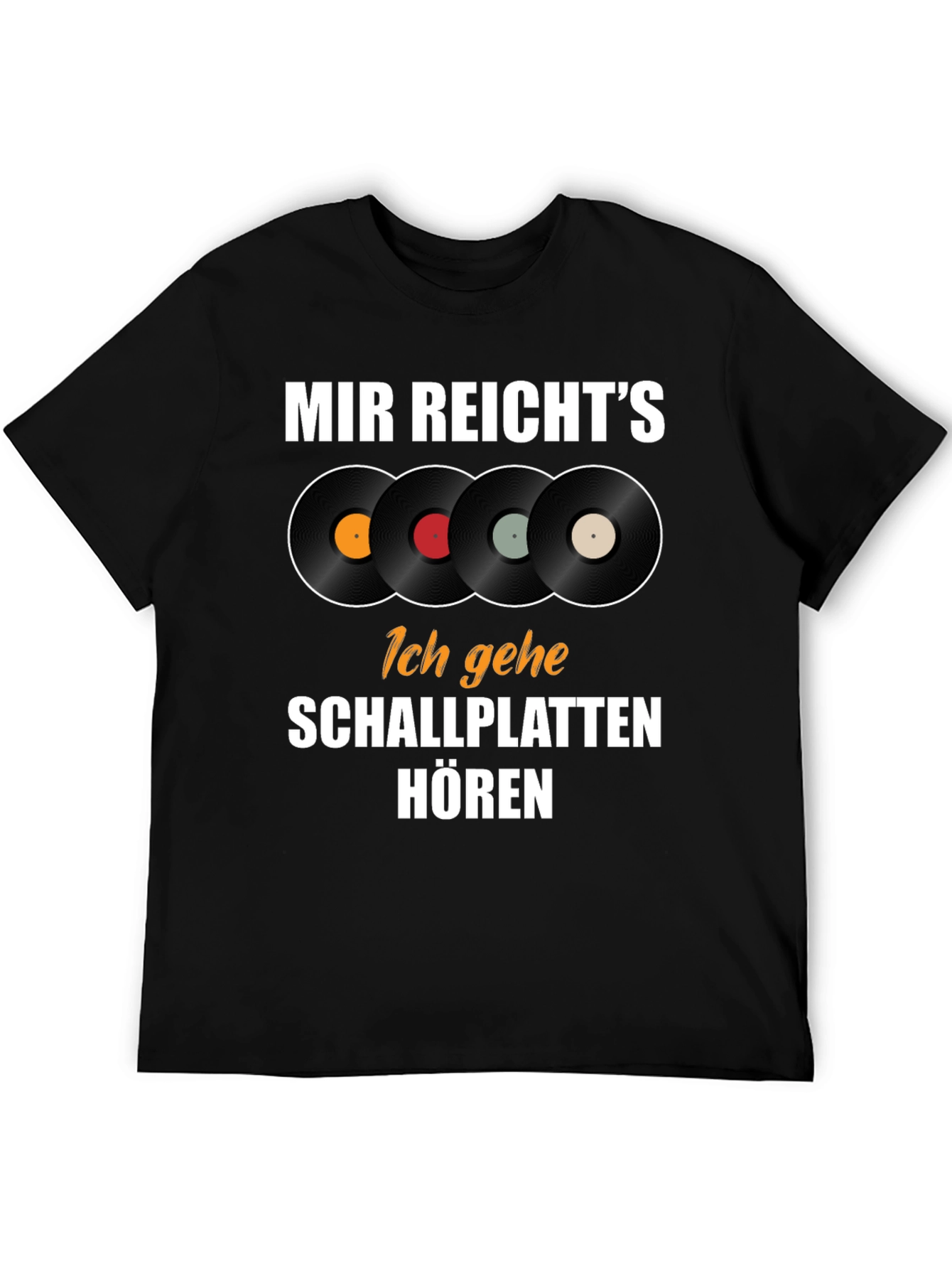 Mir Reichts Schallplatten Horen Black T-Shirt