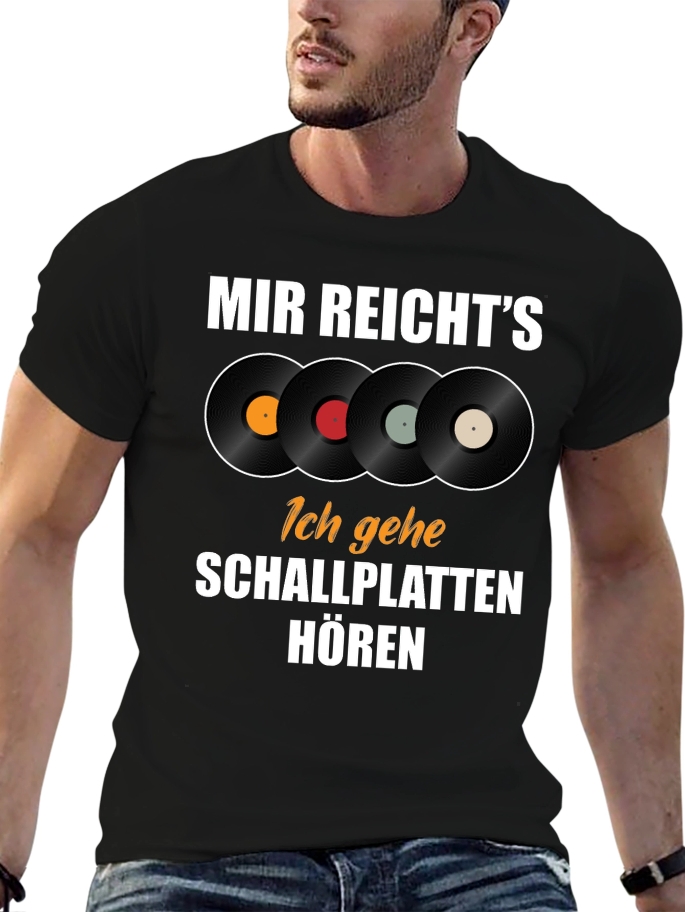 Mir Reichts Schallplatten Horen Black T-Shirt