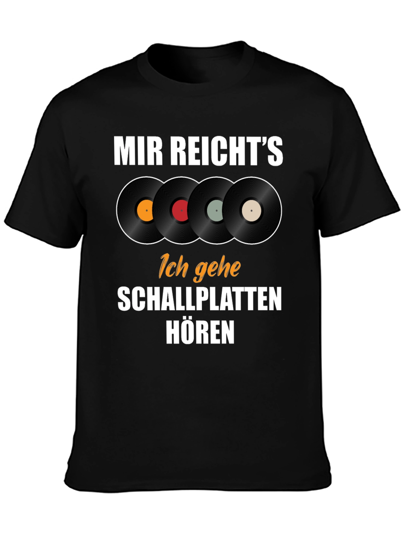 Mir Reichts Schallplatten Horen Black T-Shirt