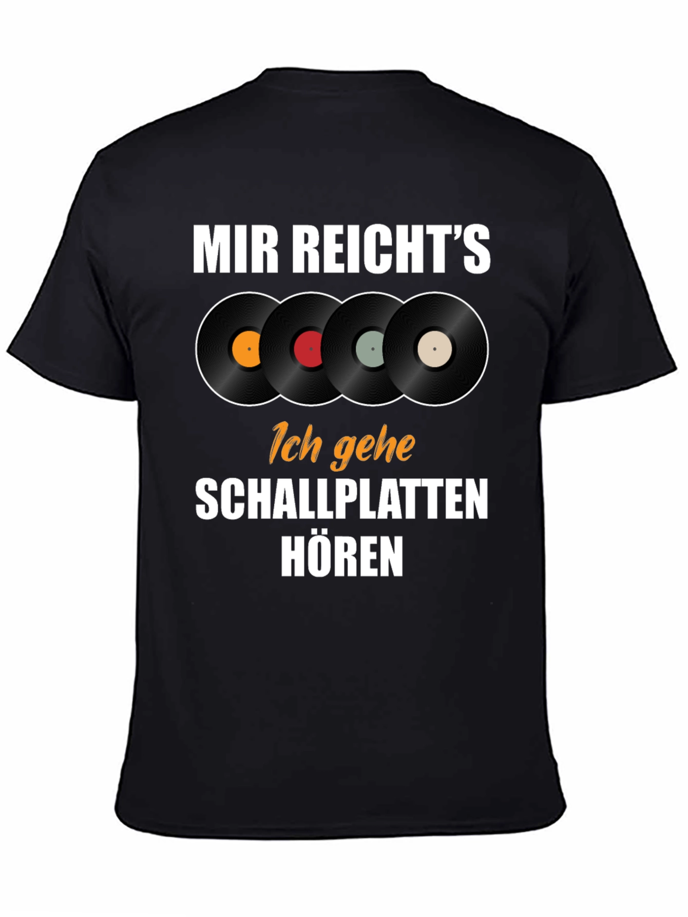 Mir Reichts Schallplatten Horen Black T-Shirt