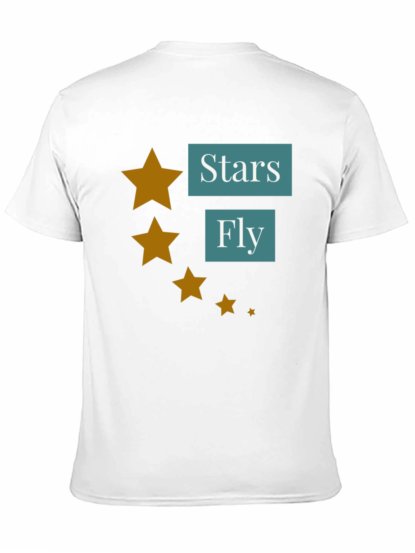 Stars Fly T-Shirt - Casual Black Tee