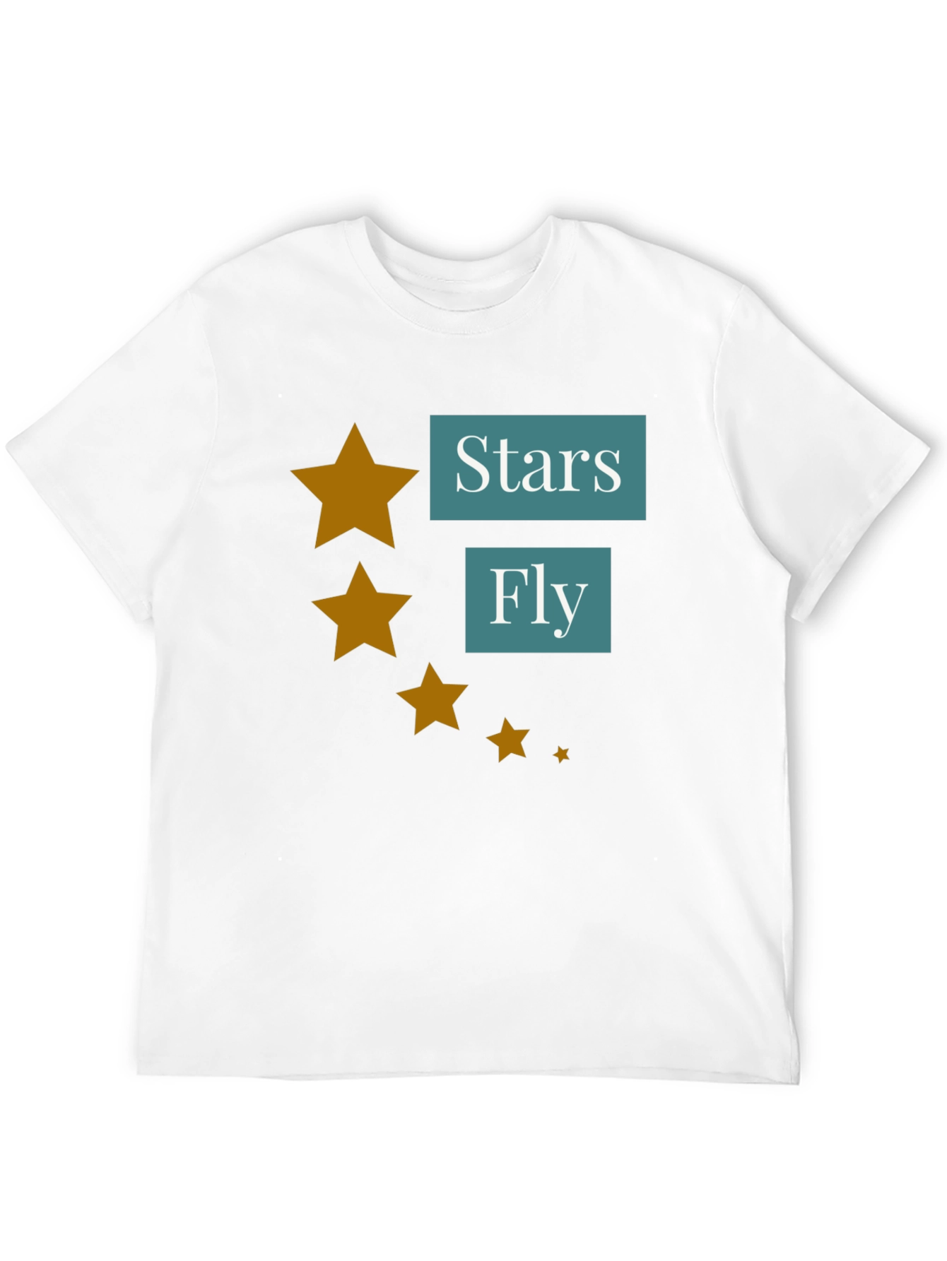 Stars Fly T-Shirt - Casual Black Tee