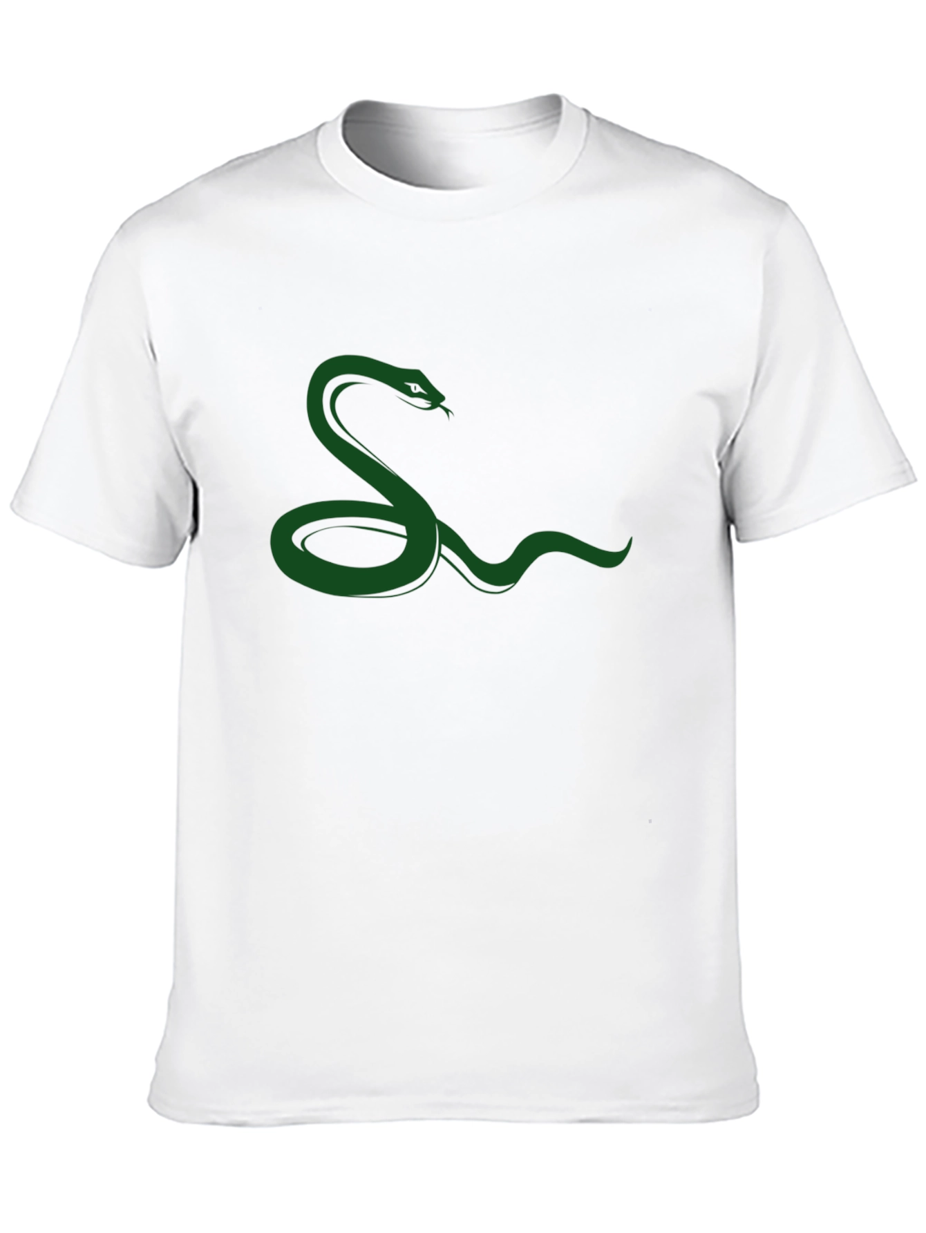 Green Snake Graphic Black T-Shirt