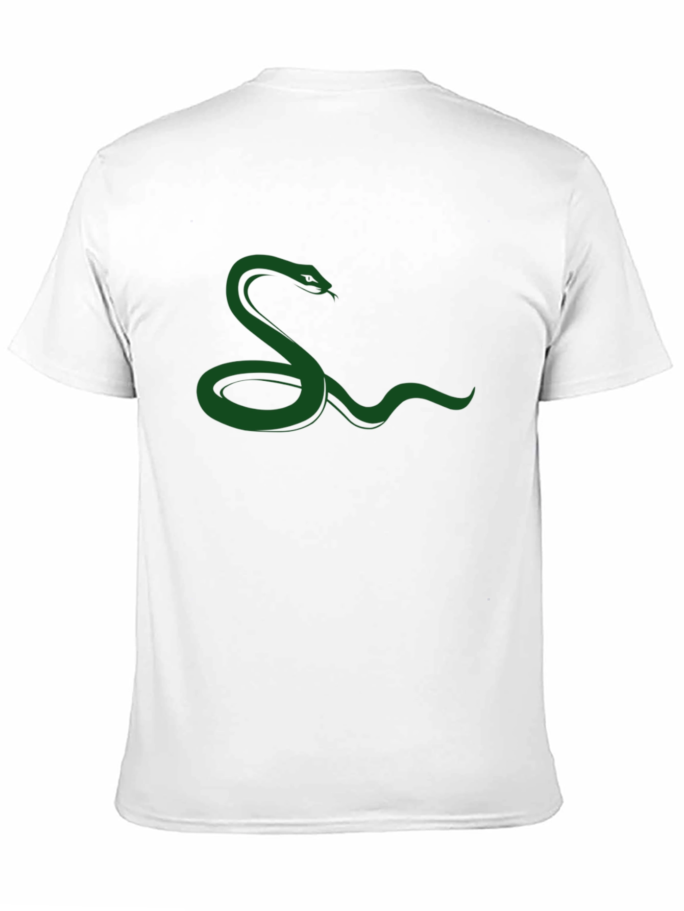 Green Snake Graphic Black T-Shirt