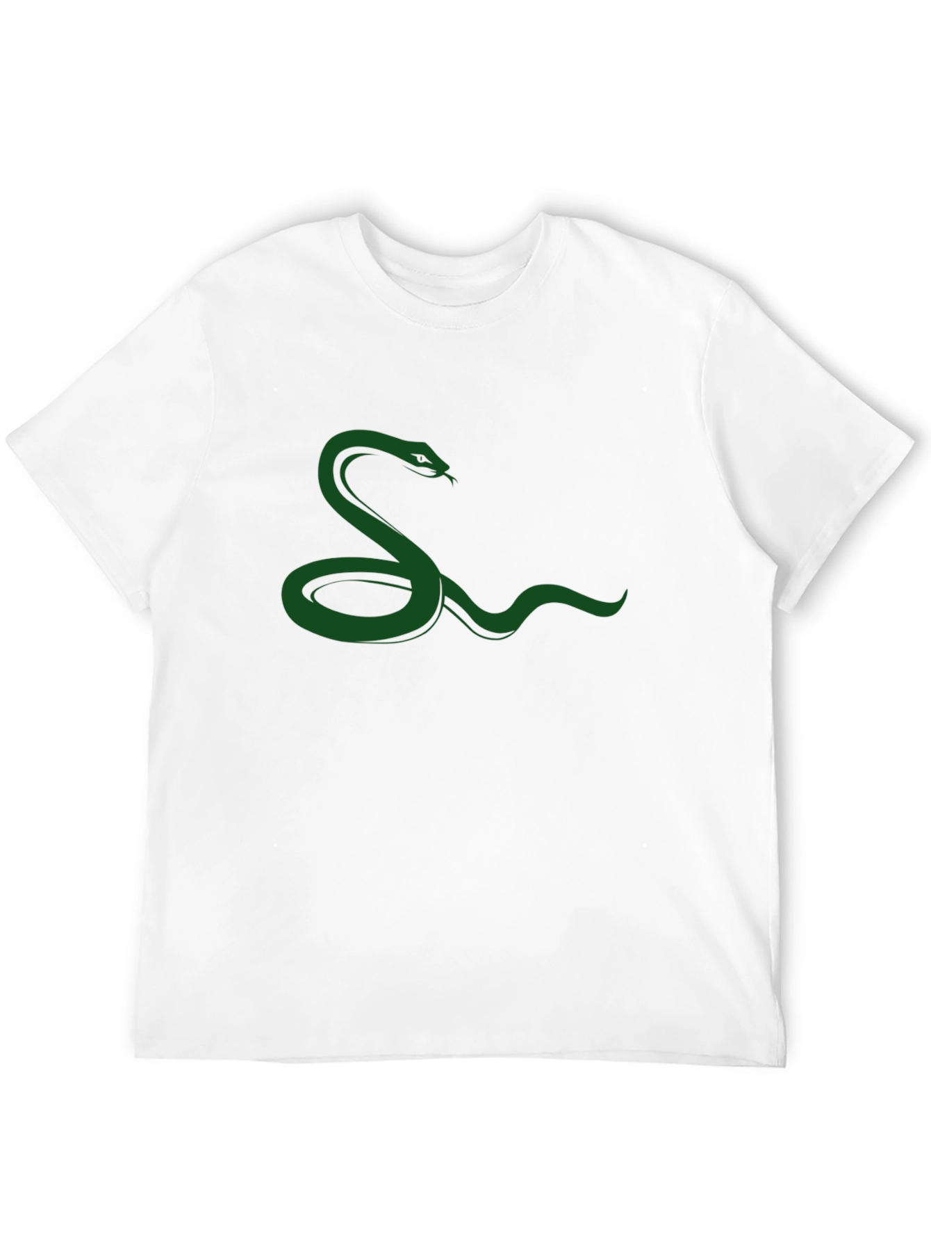 Green Snake Graphic Black T-Shirt