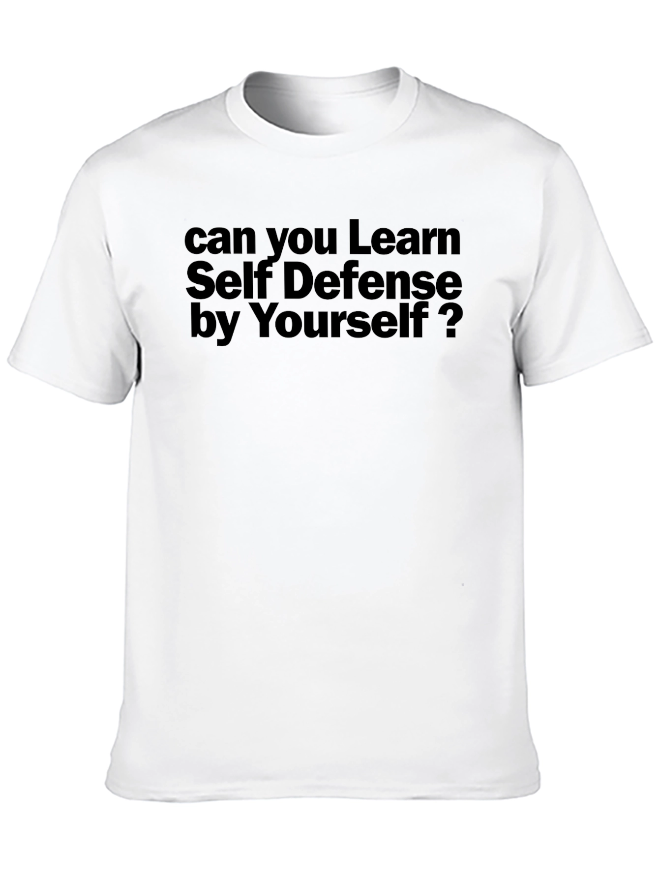 Learn Self Defense Graphic Tee - Black Cotton