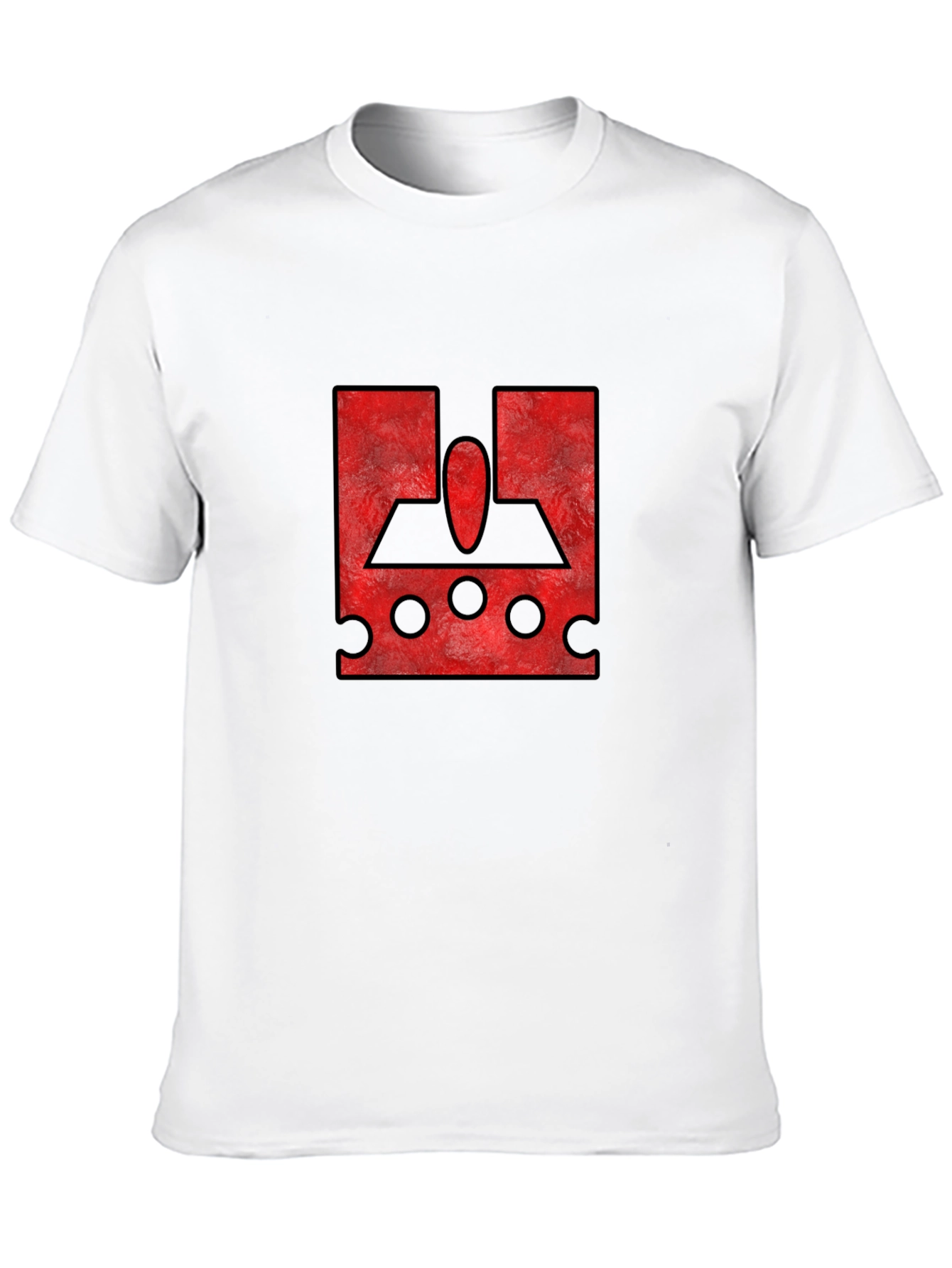 Red Graphic Print Black T-Shirt