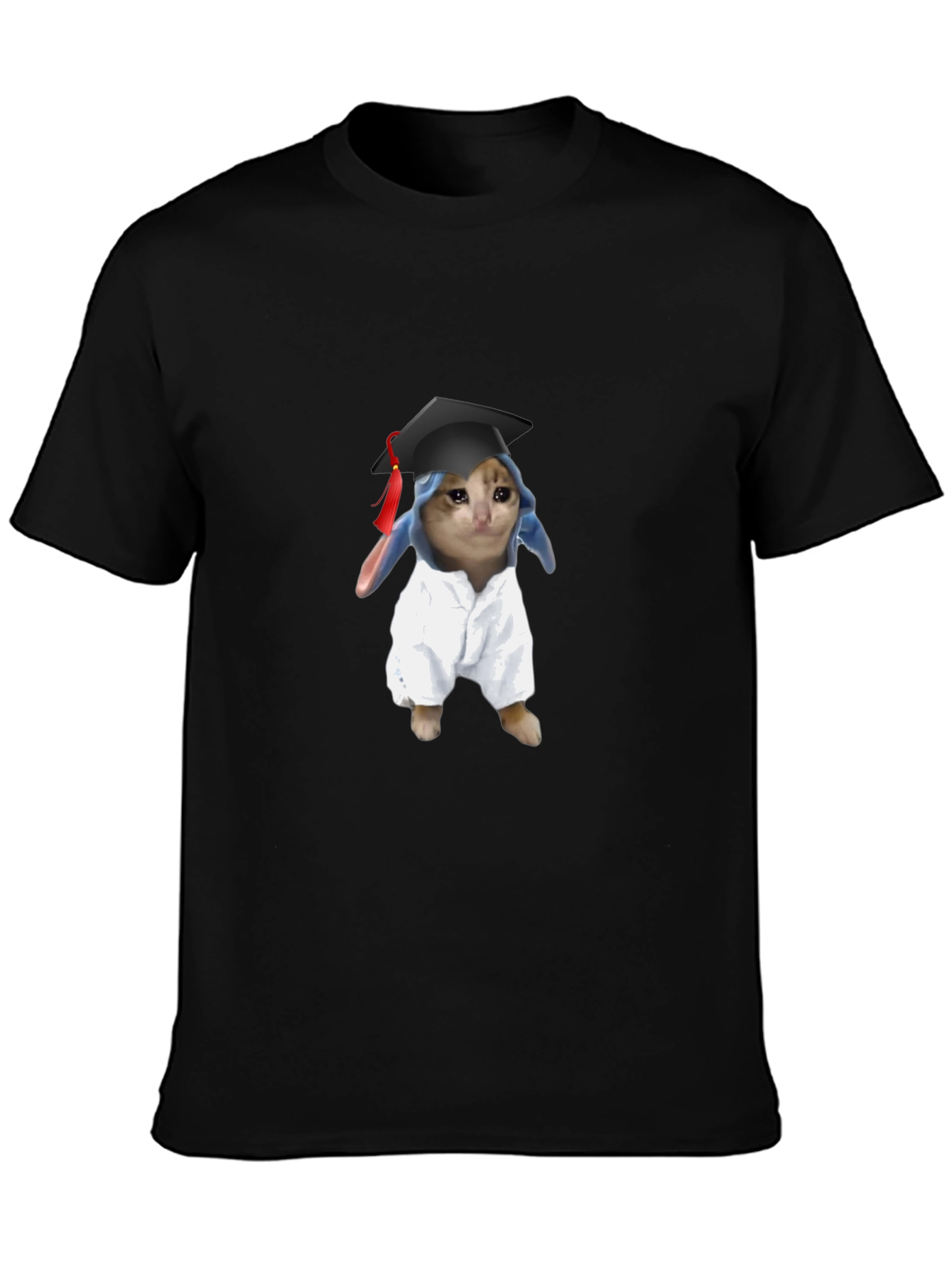 Funny Graduate Cat Graphic T-Shirt