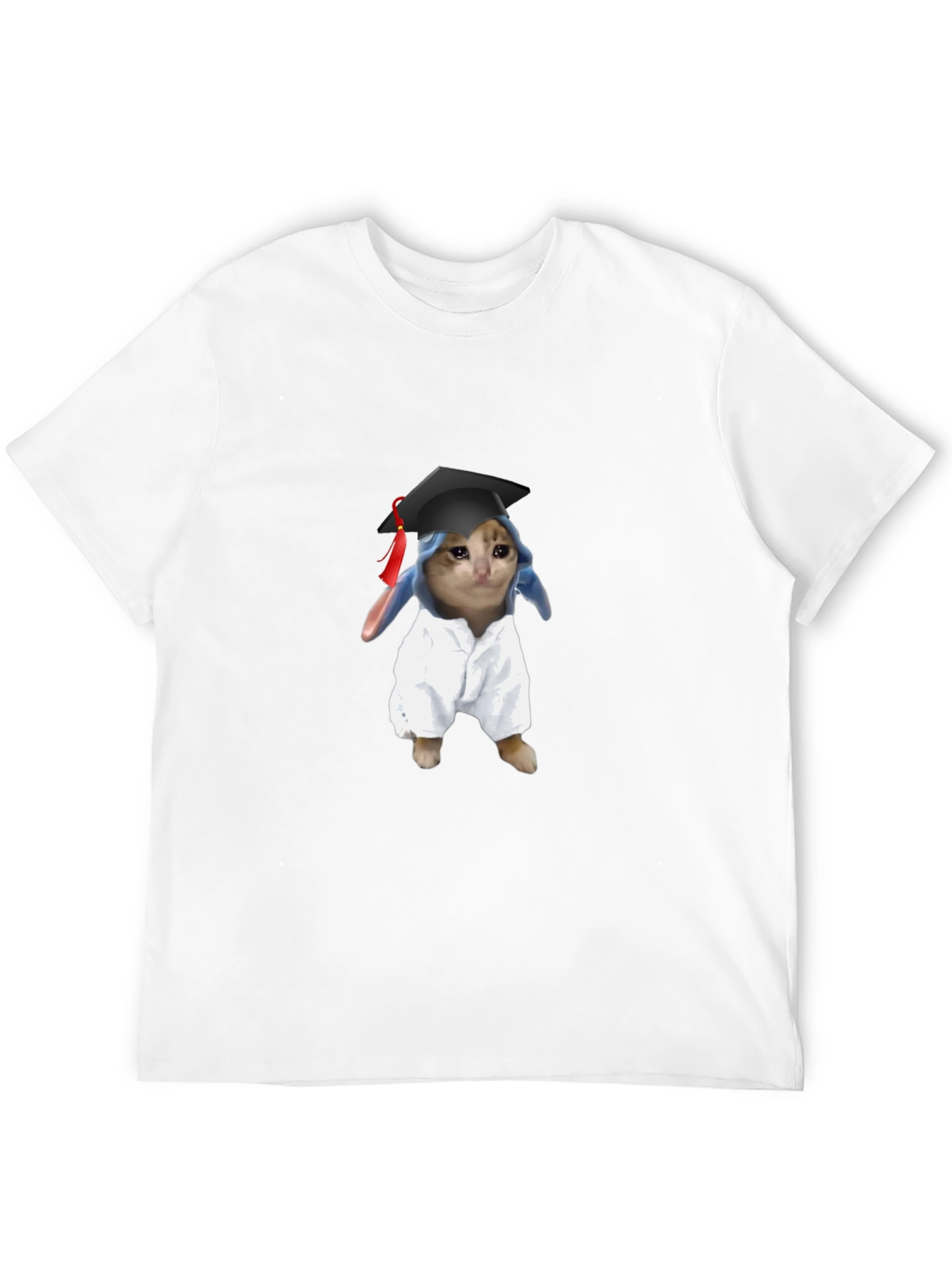 Funny Graduate Cat Graphic T-Shirt