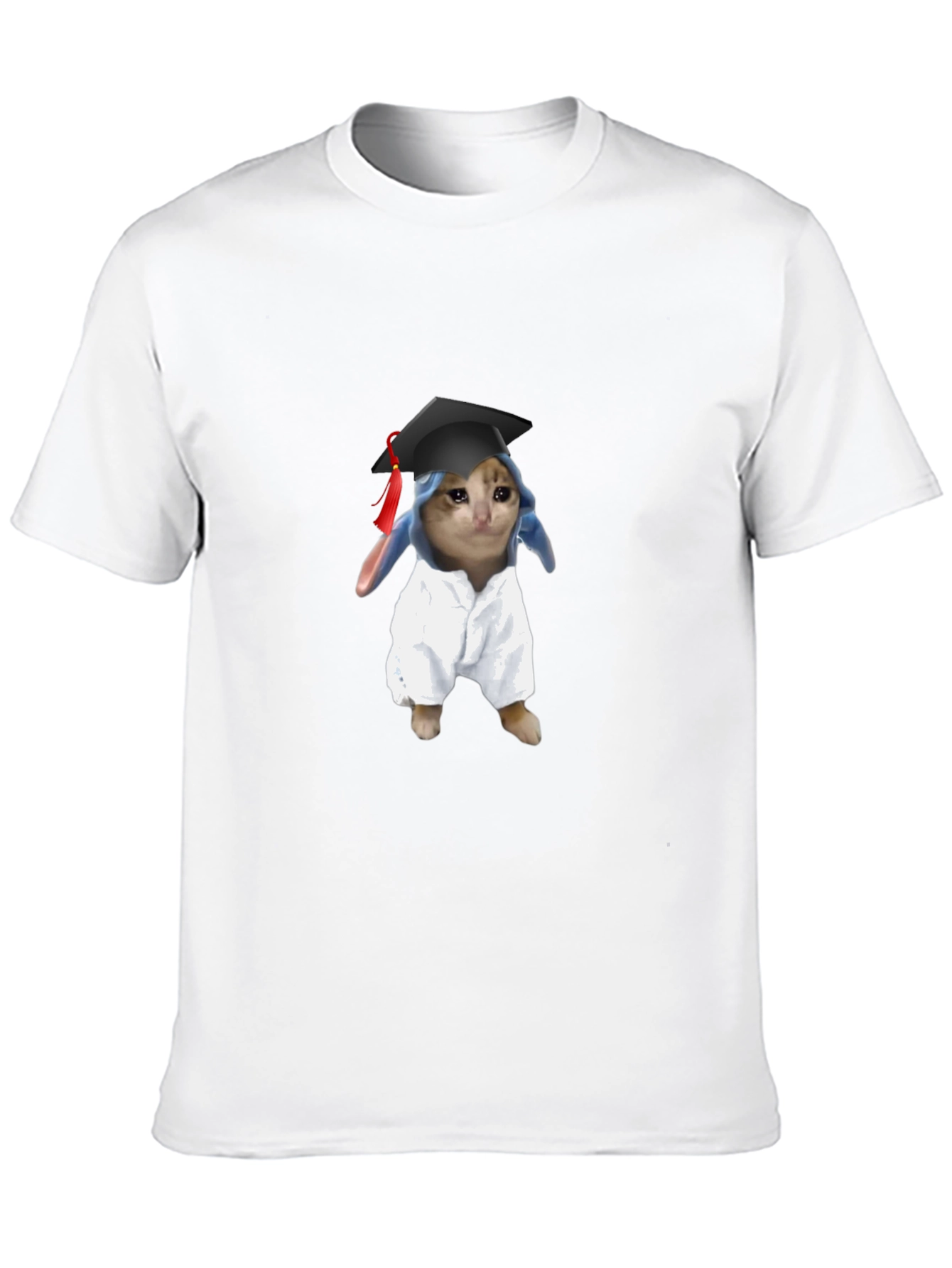 Funny Graduate Cat Graphic T-Shirt
