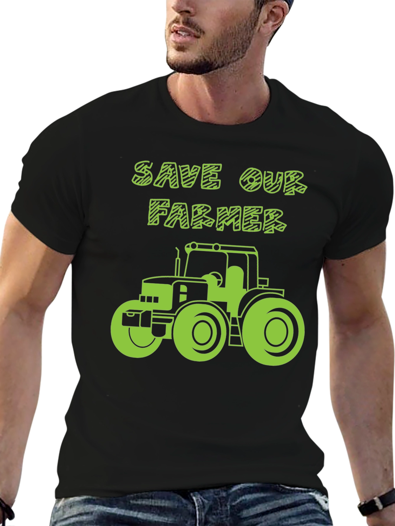 Save Our Farmer T-Shirt: Tractor Graphic Tee