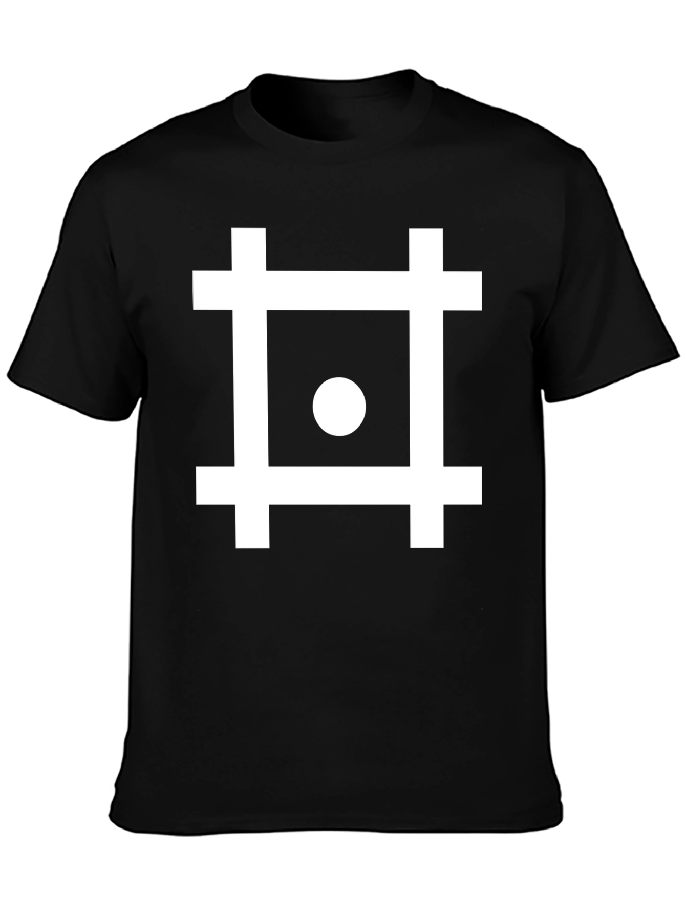 Geometric Symbol Black T-Shirt