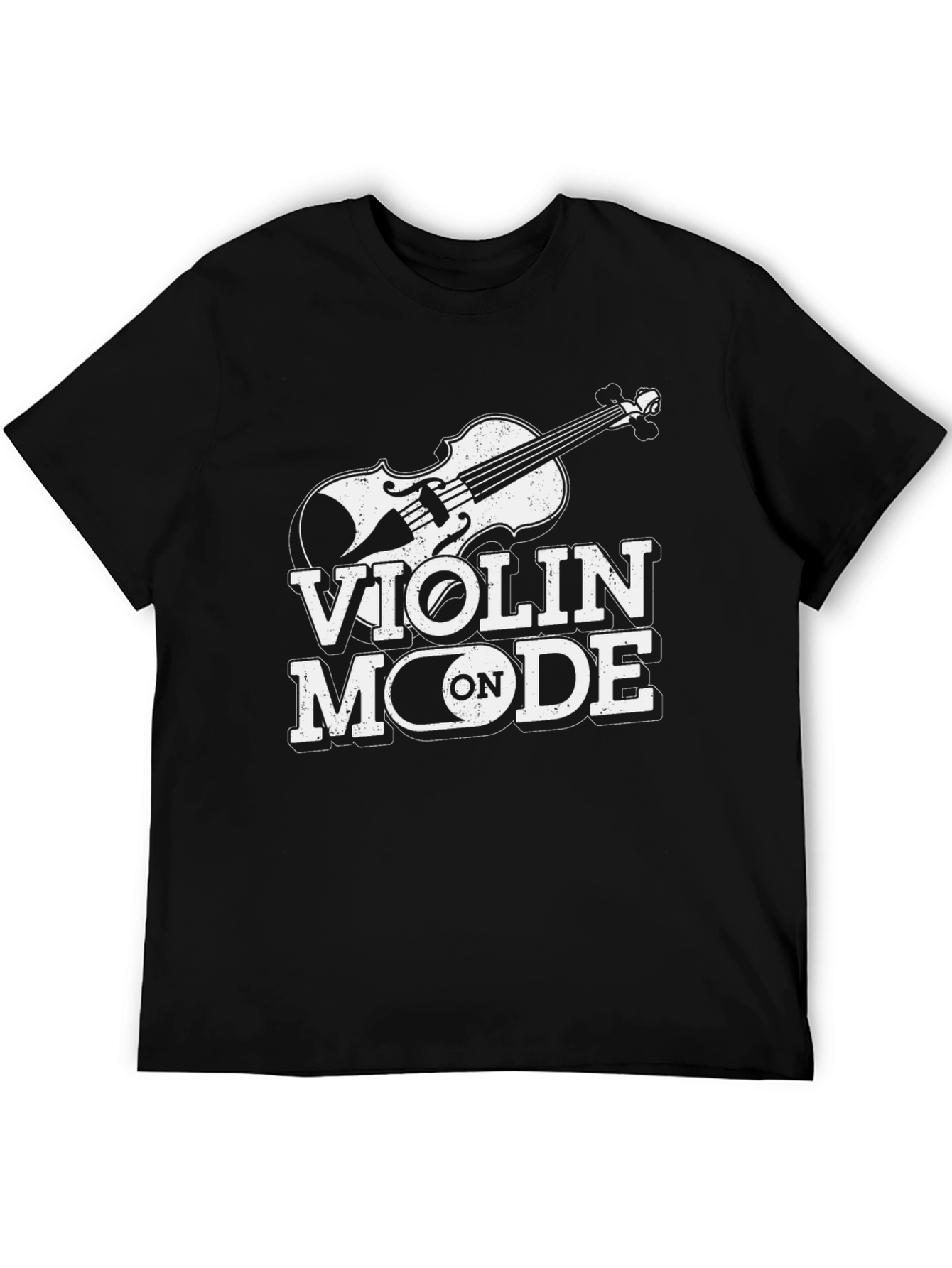 Violin Mode On Black Graphic T-Shirt