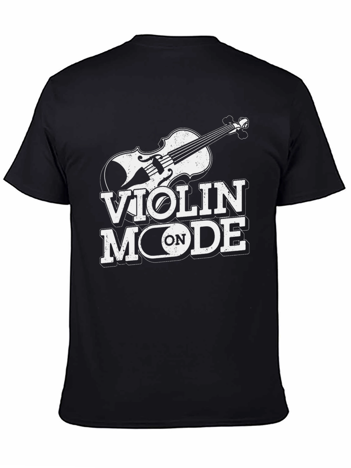 Violin Mode On Black Graphic T-Shirt