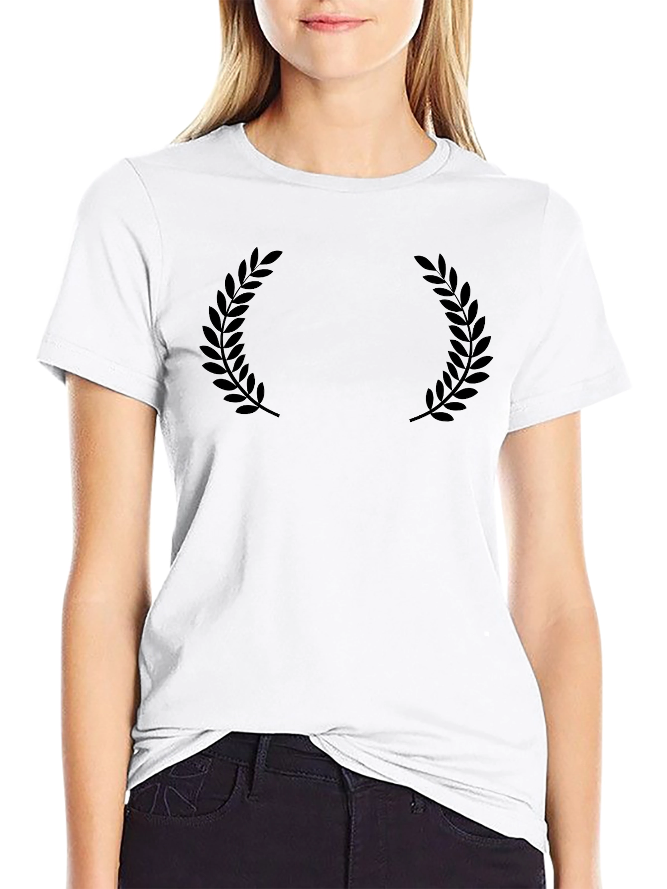 Classic Black Laurel Wreath Graphic Tee