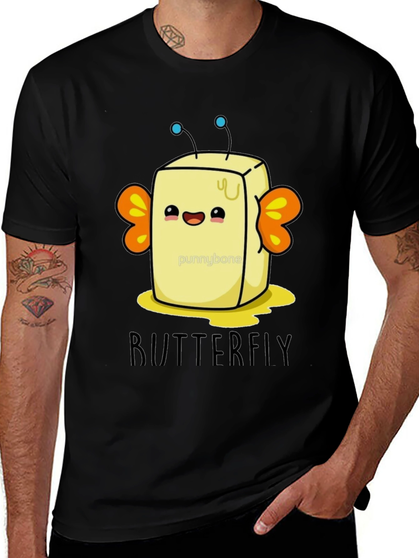 ButterFLY Pun T-Shirt - Funny Food Lover Tee