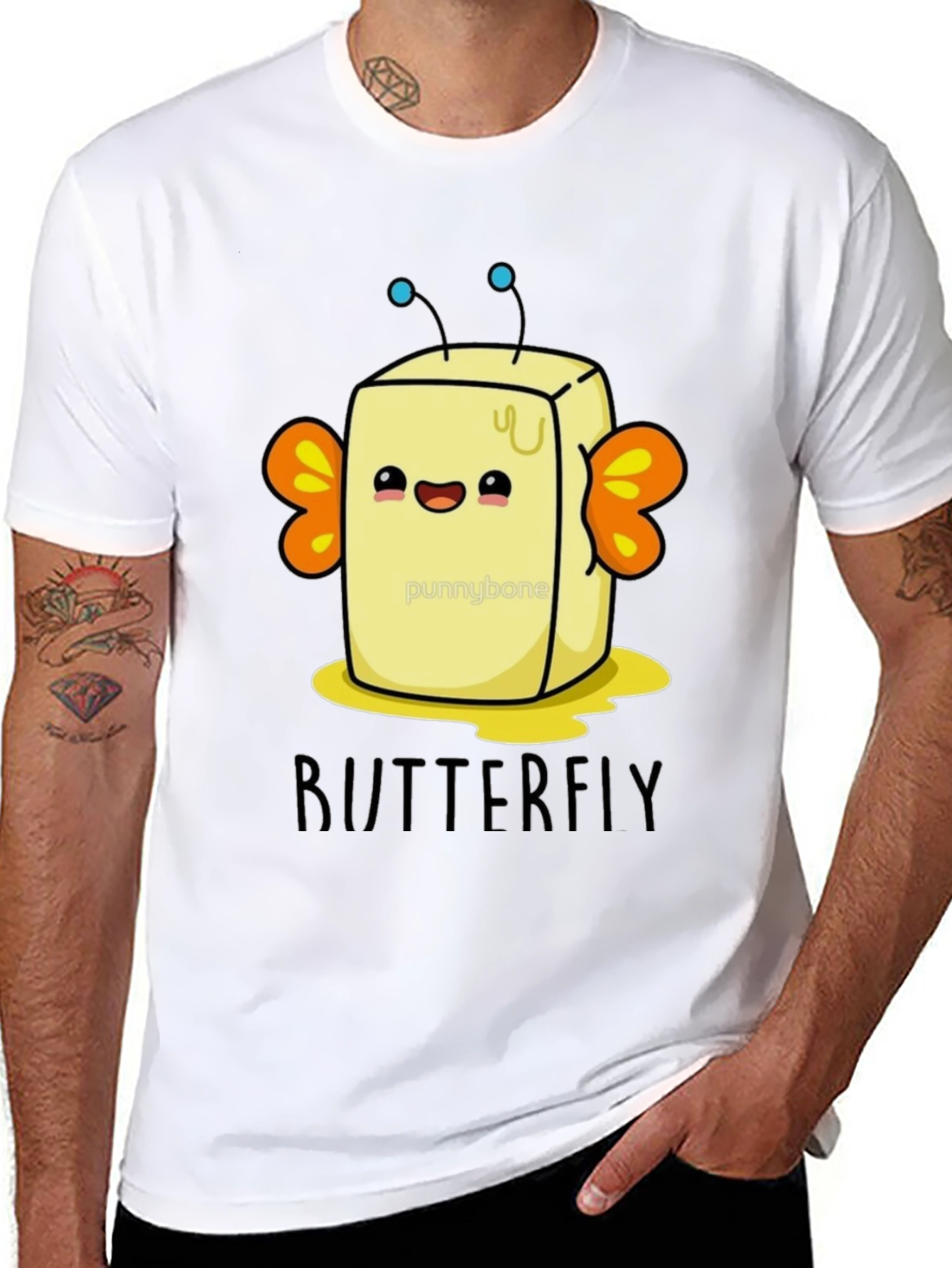 ButterFLY Pun T-Shirt - Funny Food Lover Tee