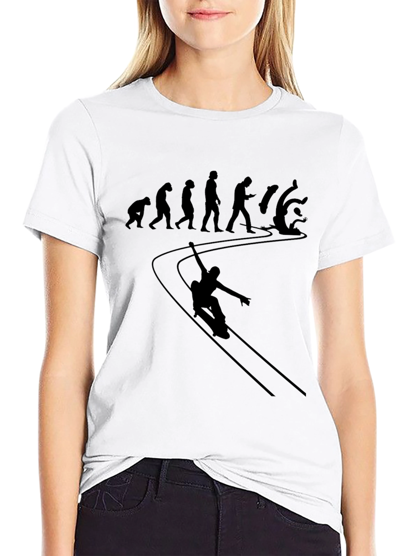 Evolution of a Skateboarder T-Shirt