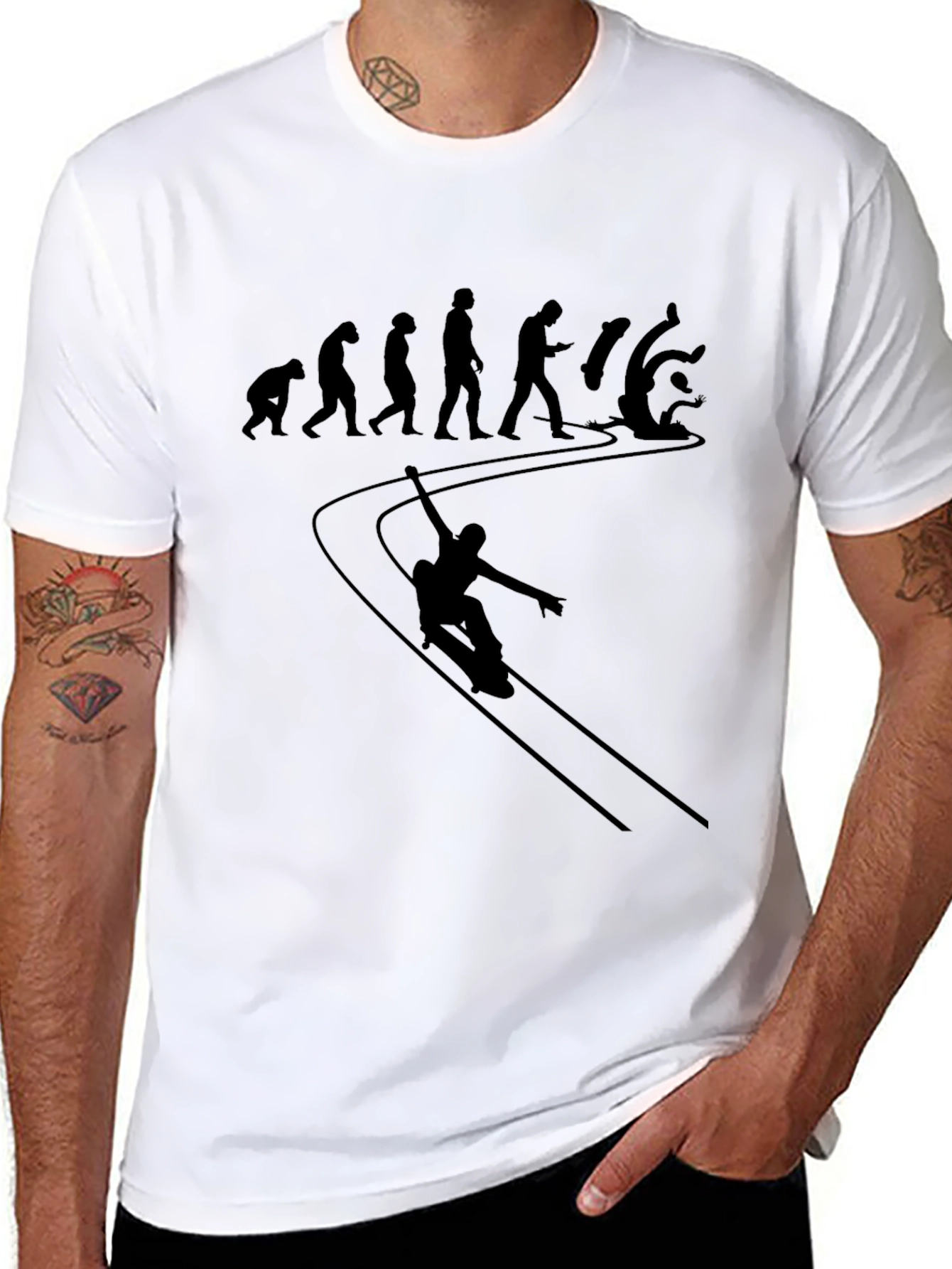 Evolution of a Skateboarder T-Shirt
