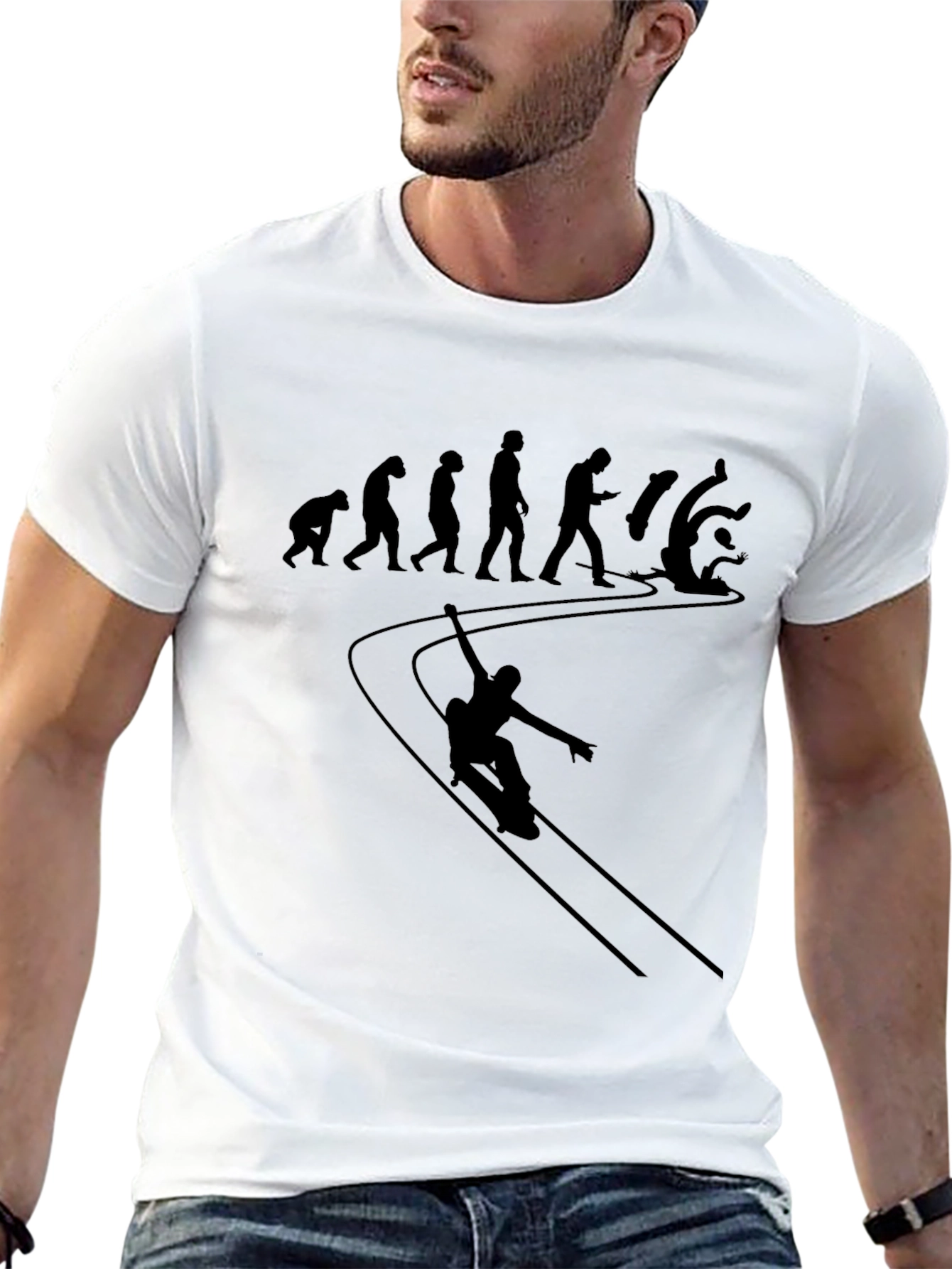 Evolution of a Skateboarder T-Shirt