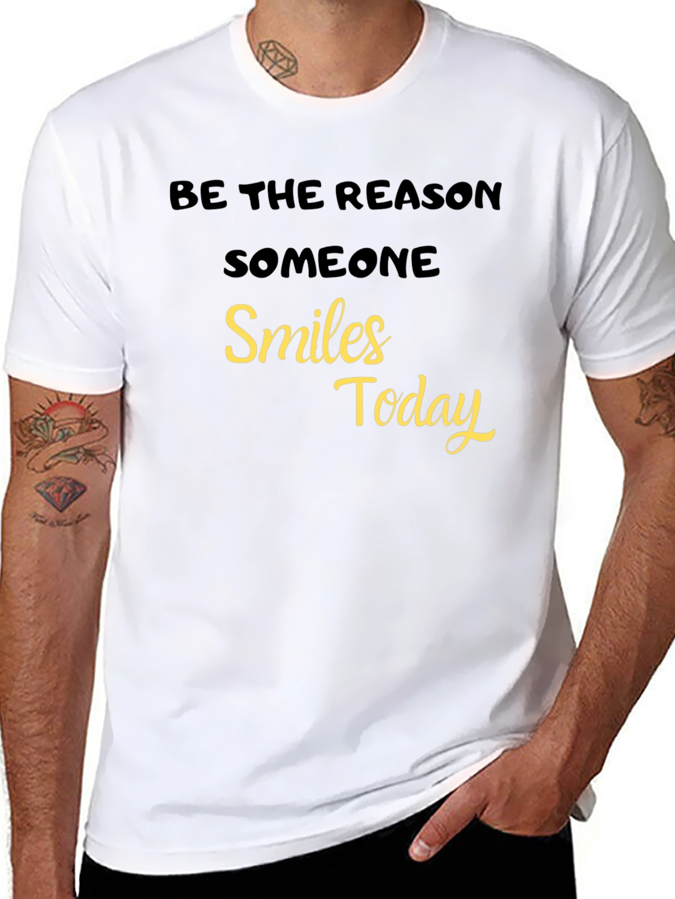 Be The Reason Someone Smiles Today - Black T-Shirt