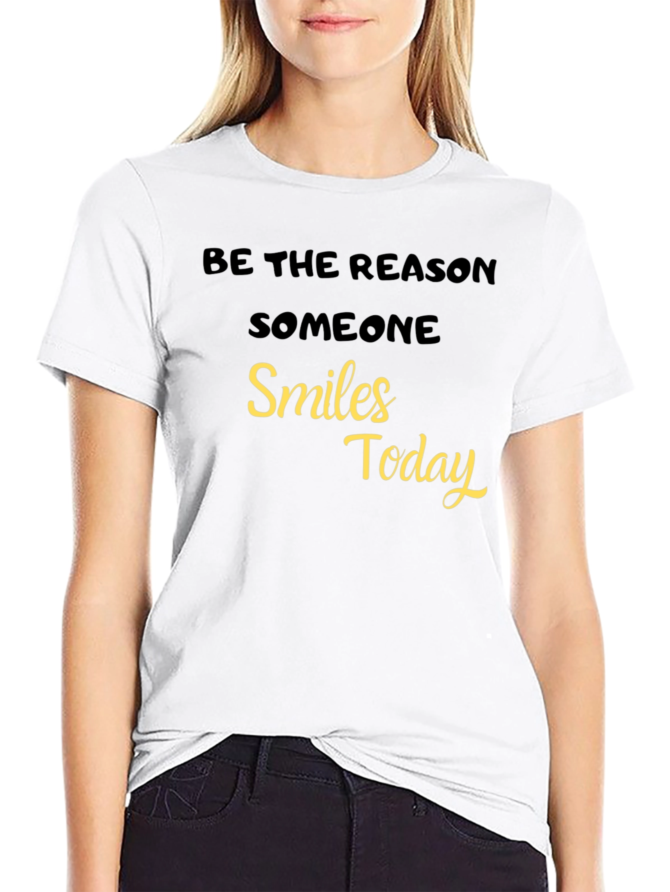 Be The Reason Someone Smiles Today - Black T-Shirt