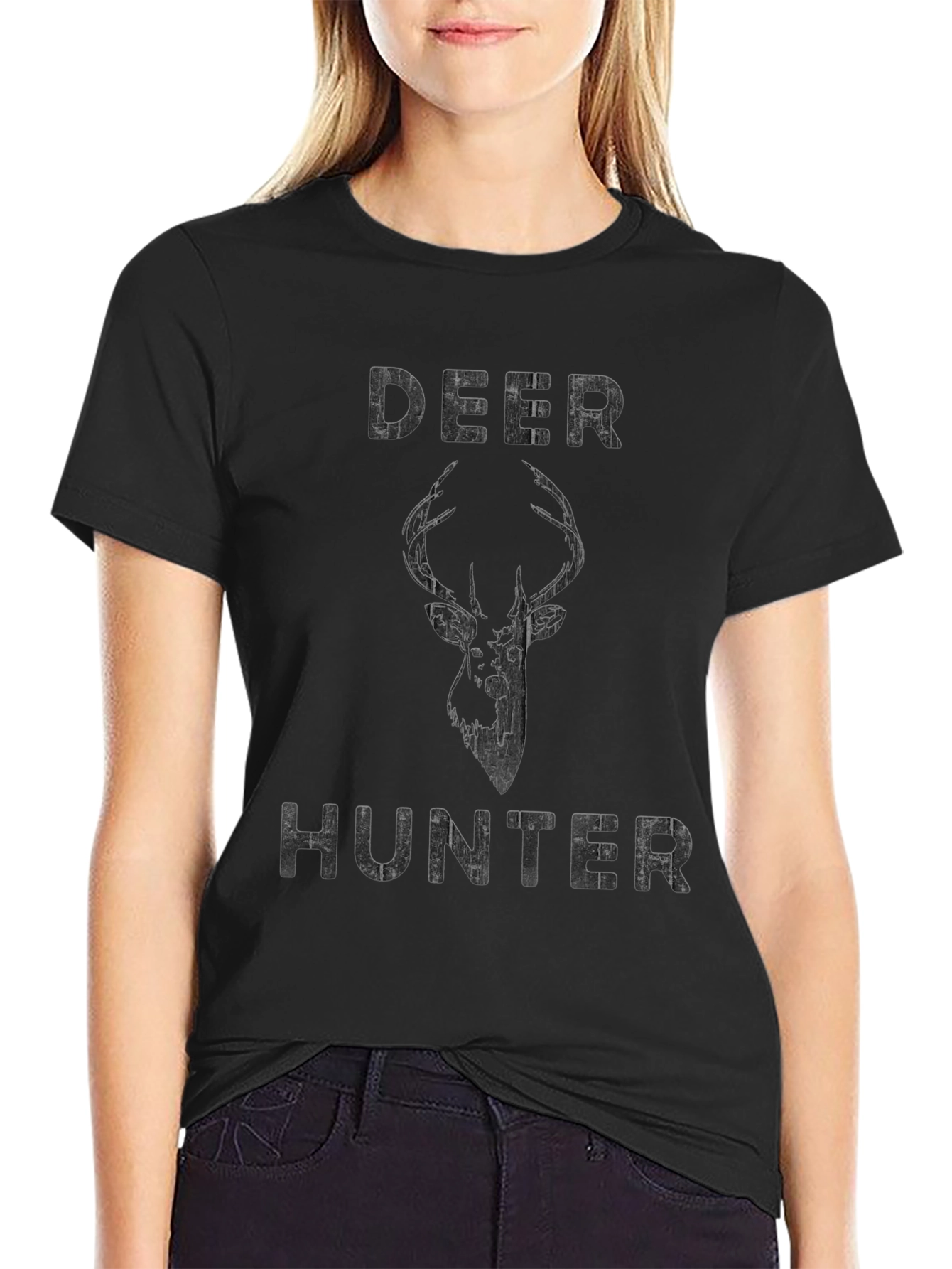 Deer Hunter Graphic T-Shirt - Black