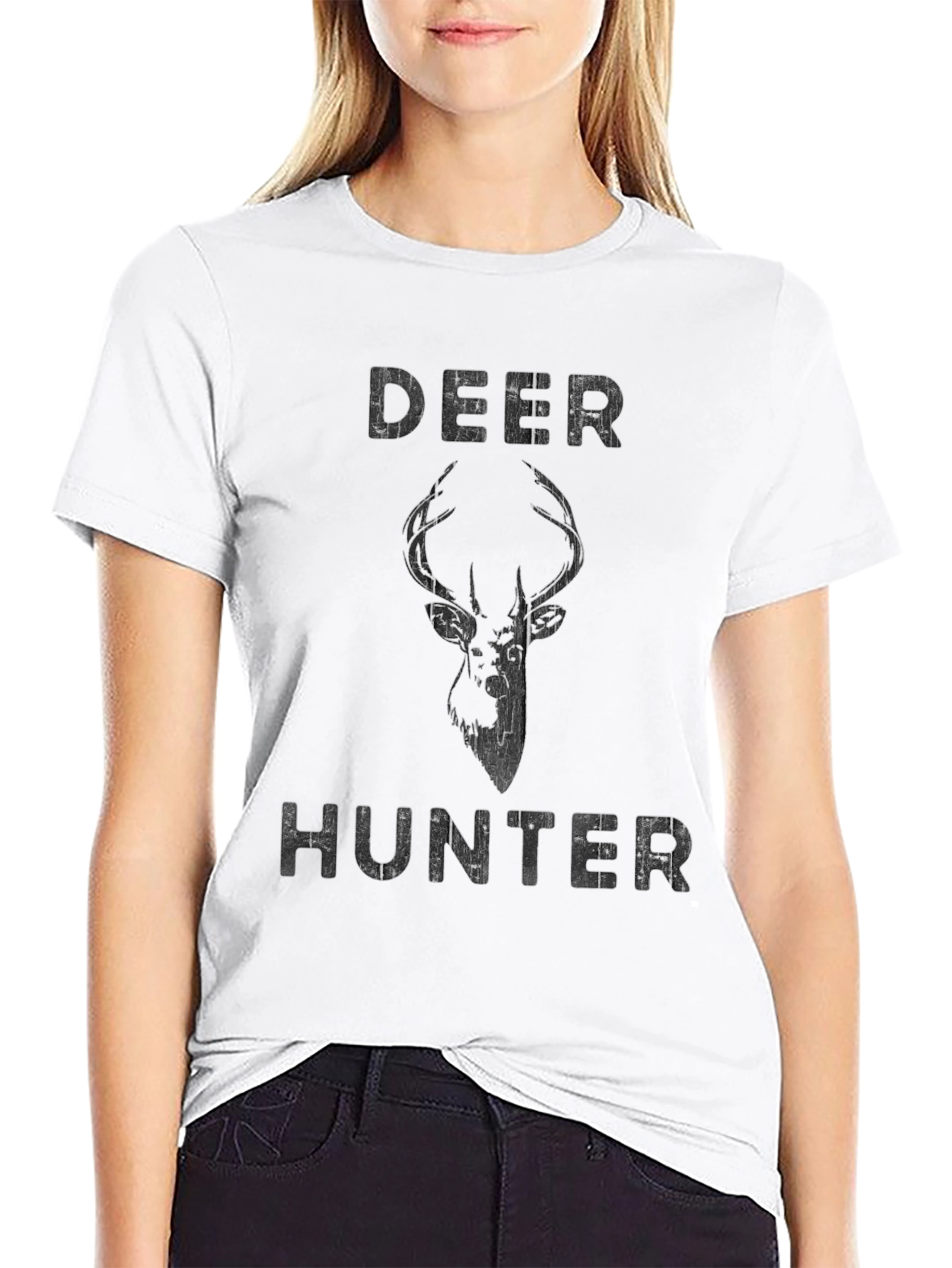Deer Hunter Graphic T-Shirt - Black