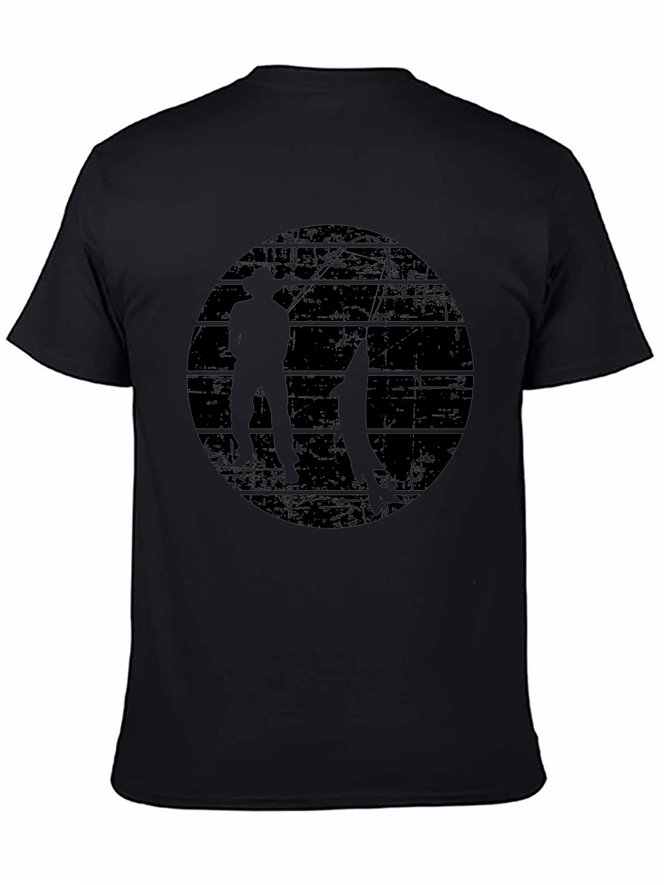 Retro Fishing Silhouette Graphic T-Shirt