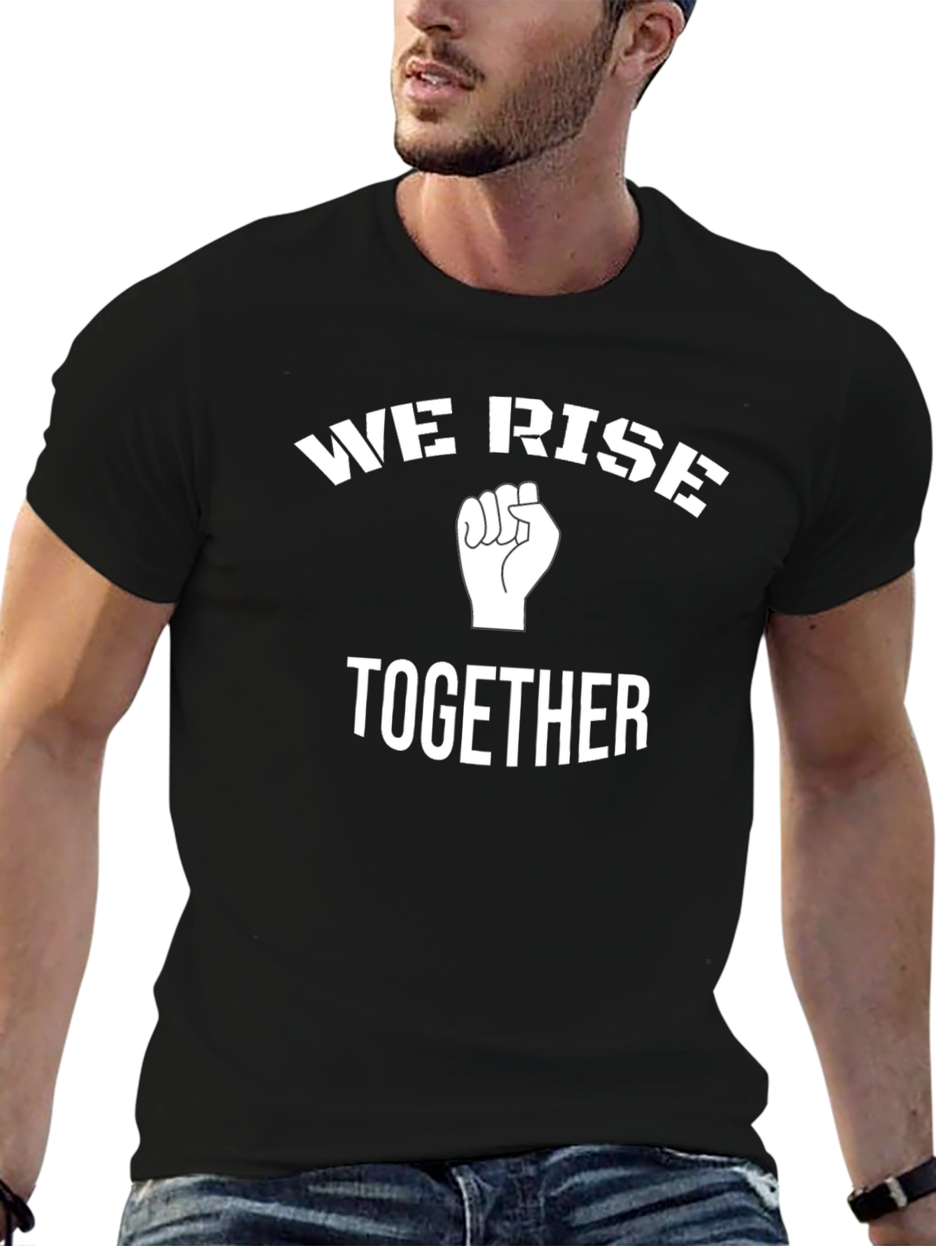 We Rise Together T-Shirt - Black Activist Tee