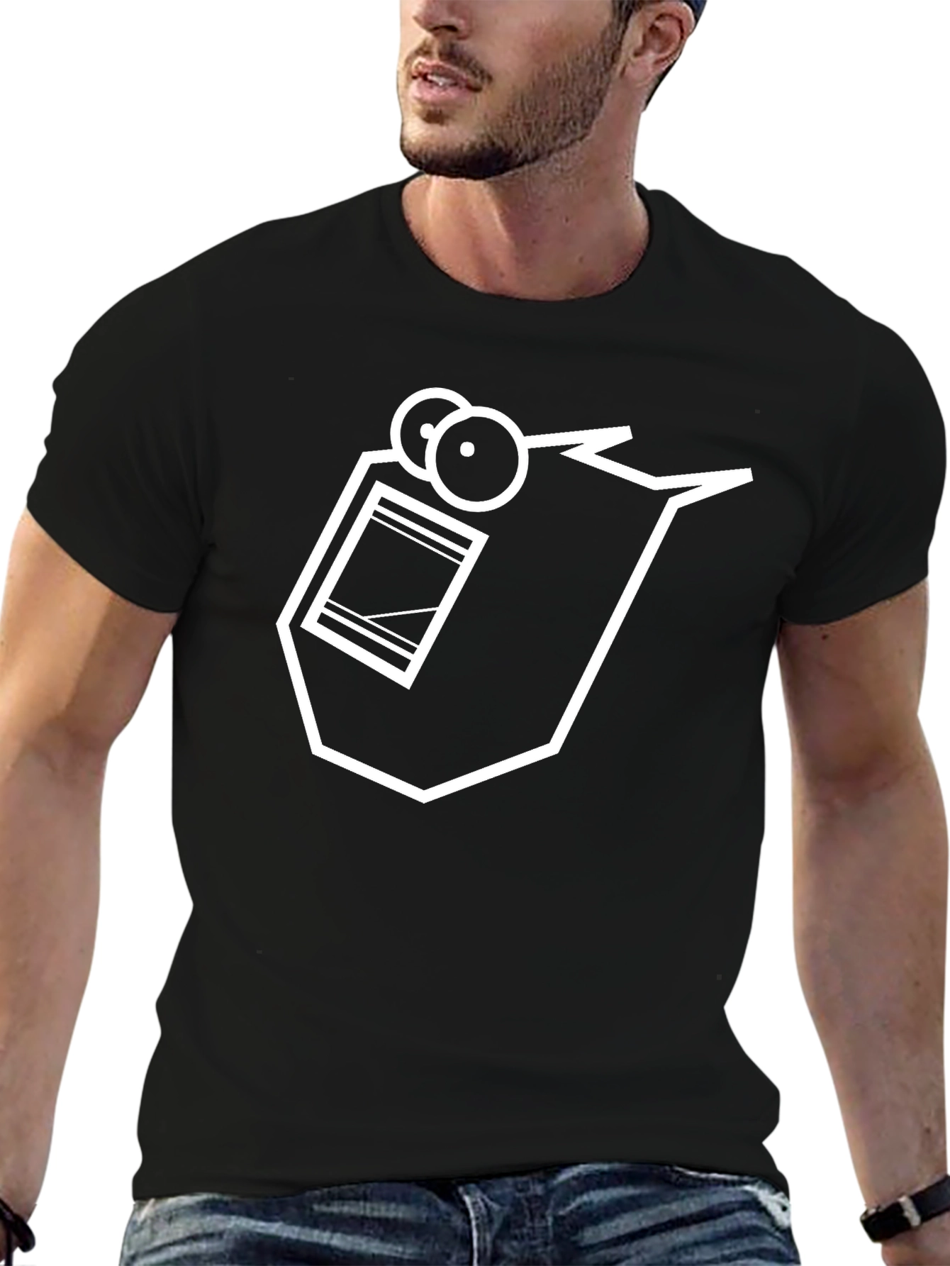 Welding Helmet Graphic T-Shirt - Black Cotton Tee