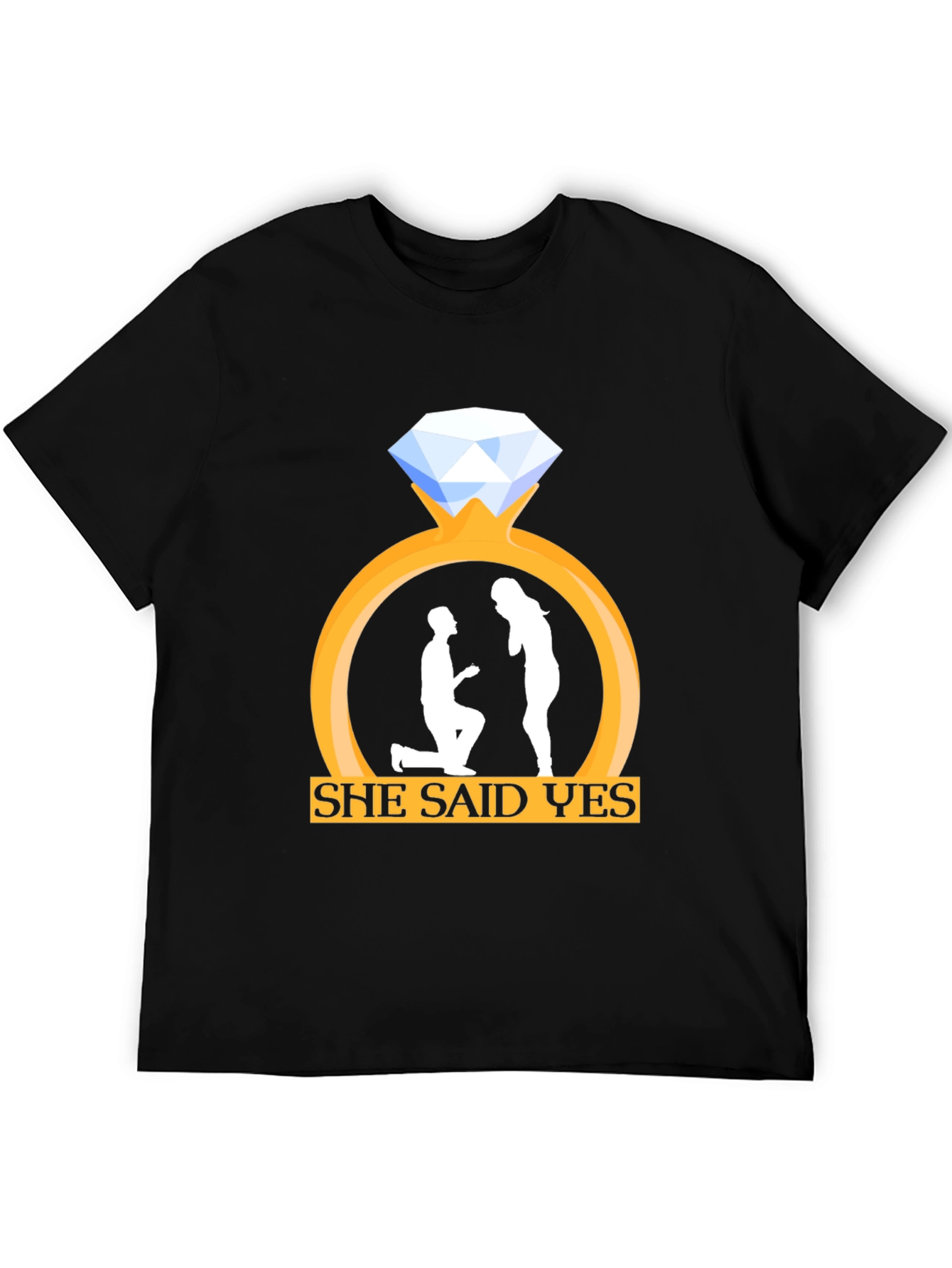 She Said Yes Engagement Proposal T-Shirt