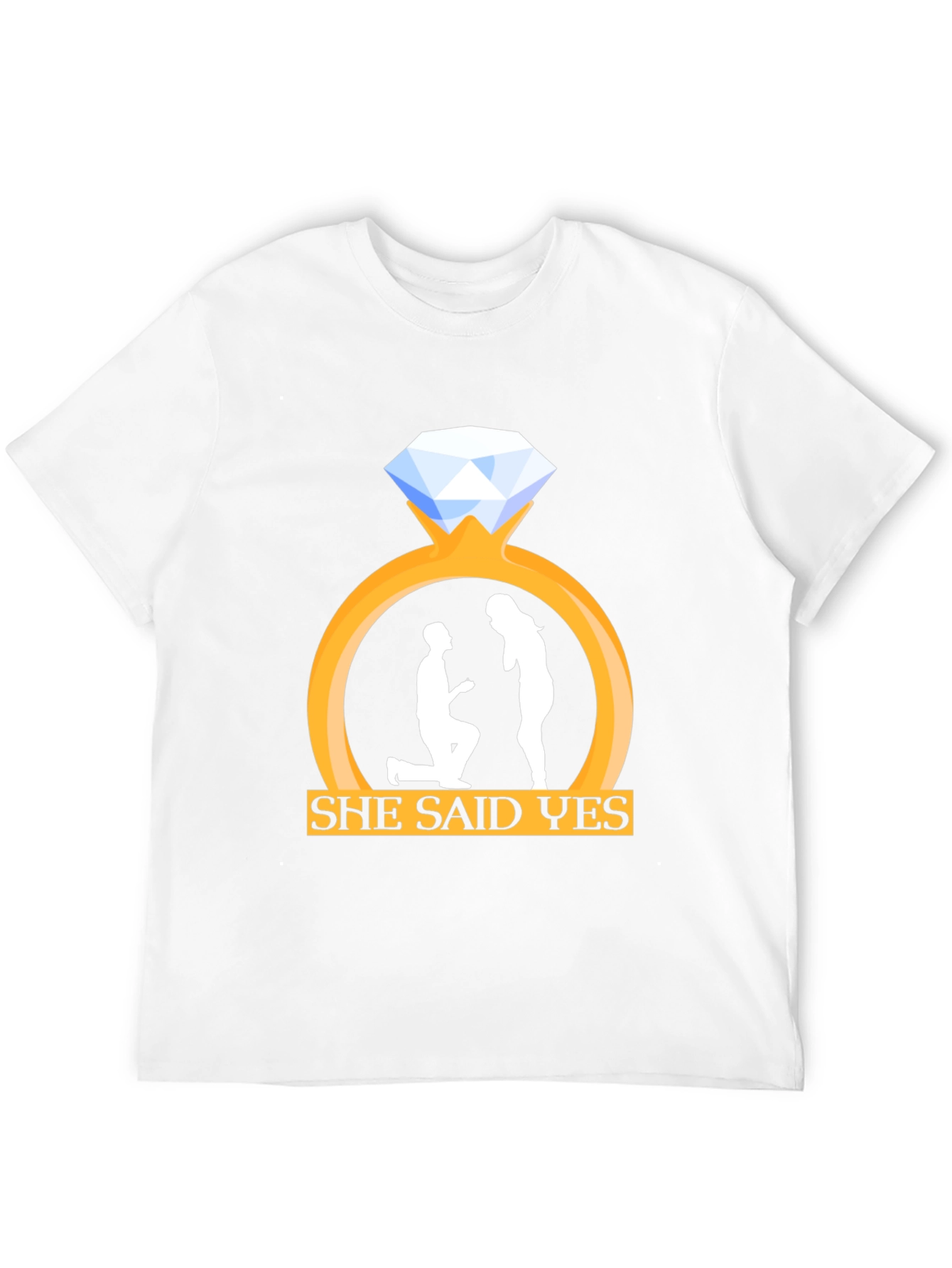 She Said Yes Engagement Proposal T-Shirt