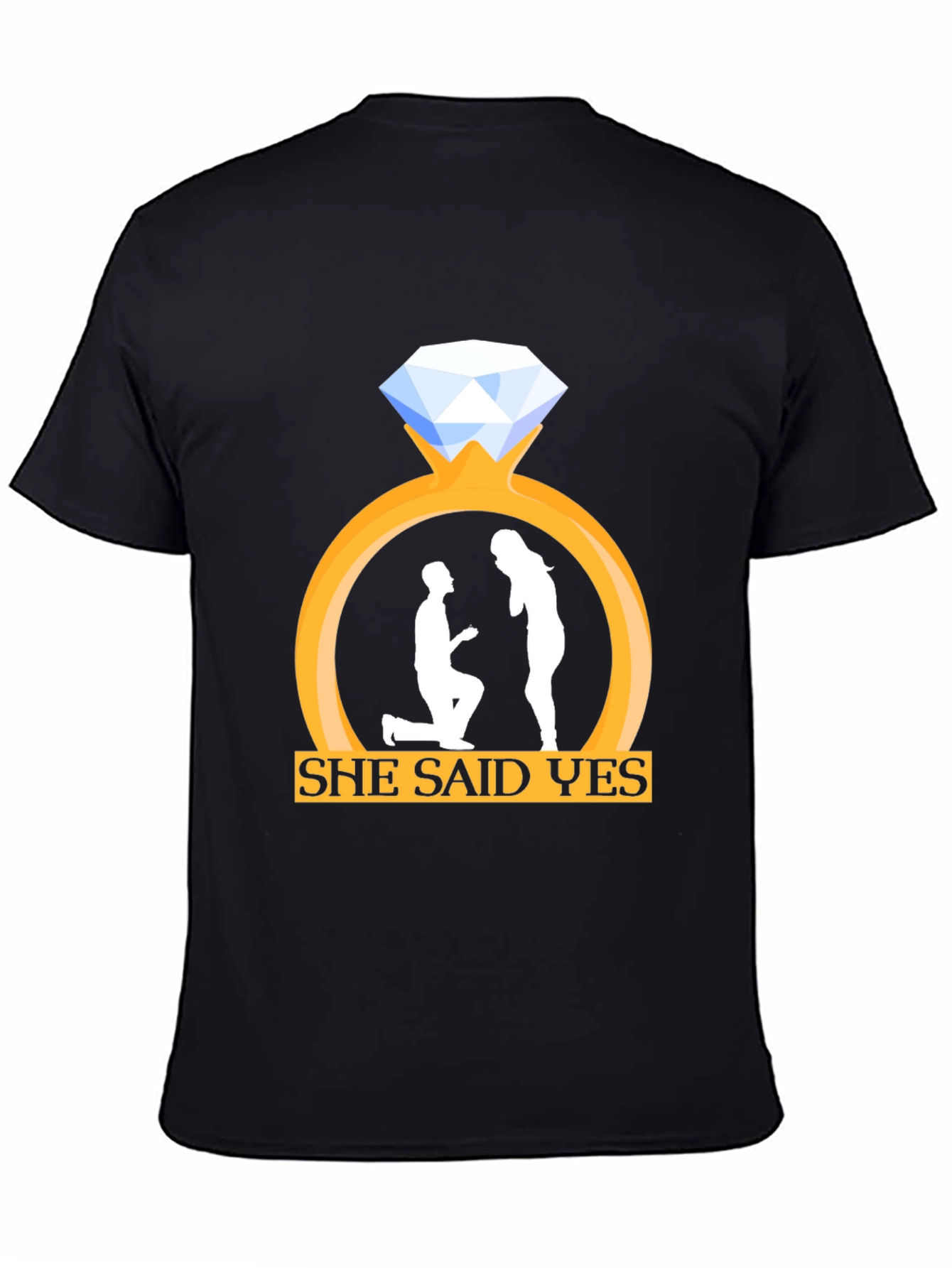 She Said Yes Engagement Proposal T-Shirt