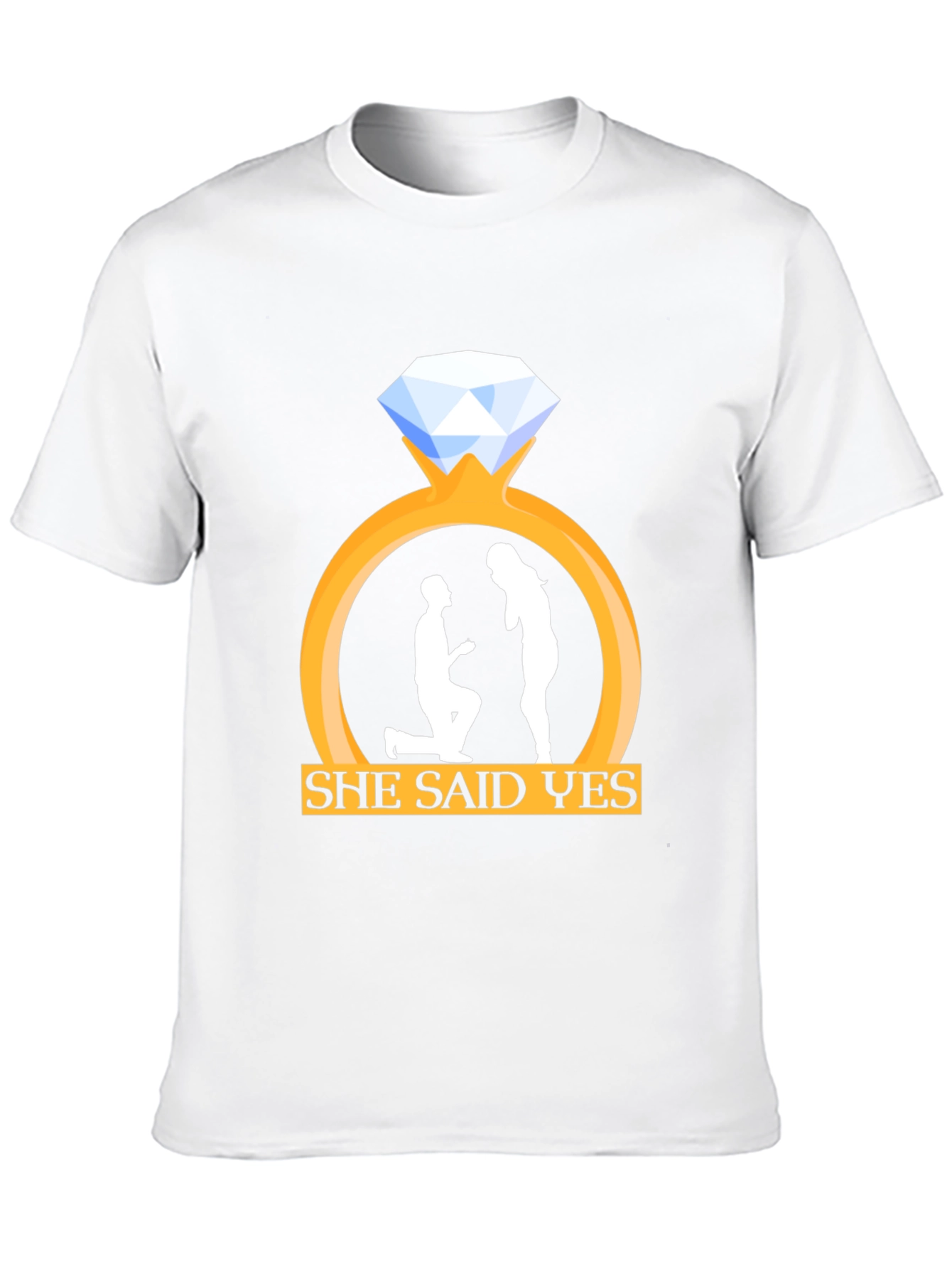 She Said Yes Engagement Proposal T-Shirt